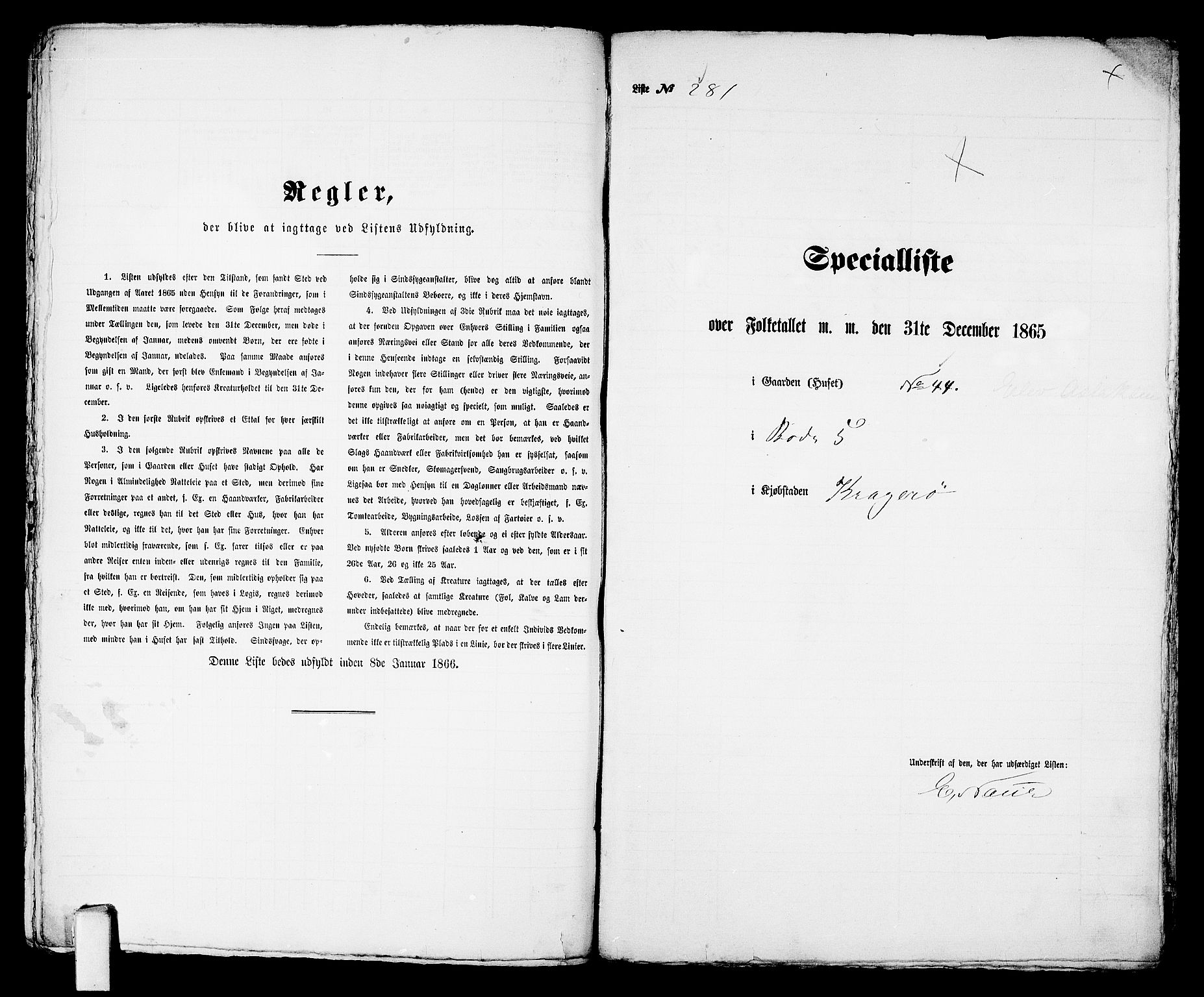 RA, 1865 census for Kragerø/Kragerø, 1865, p. 572