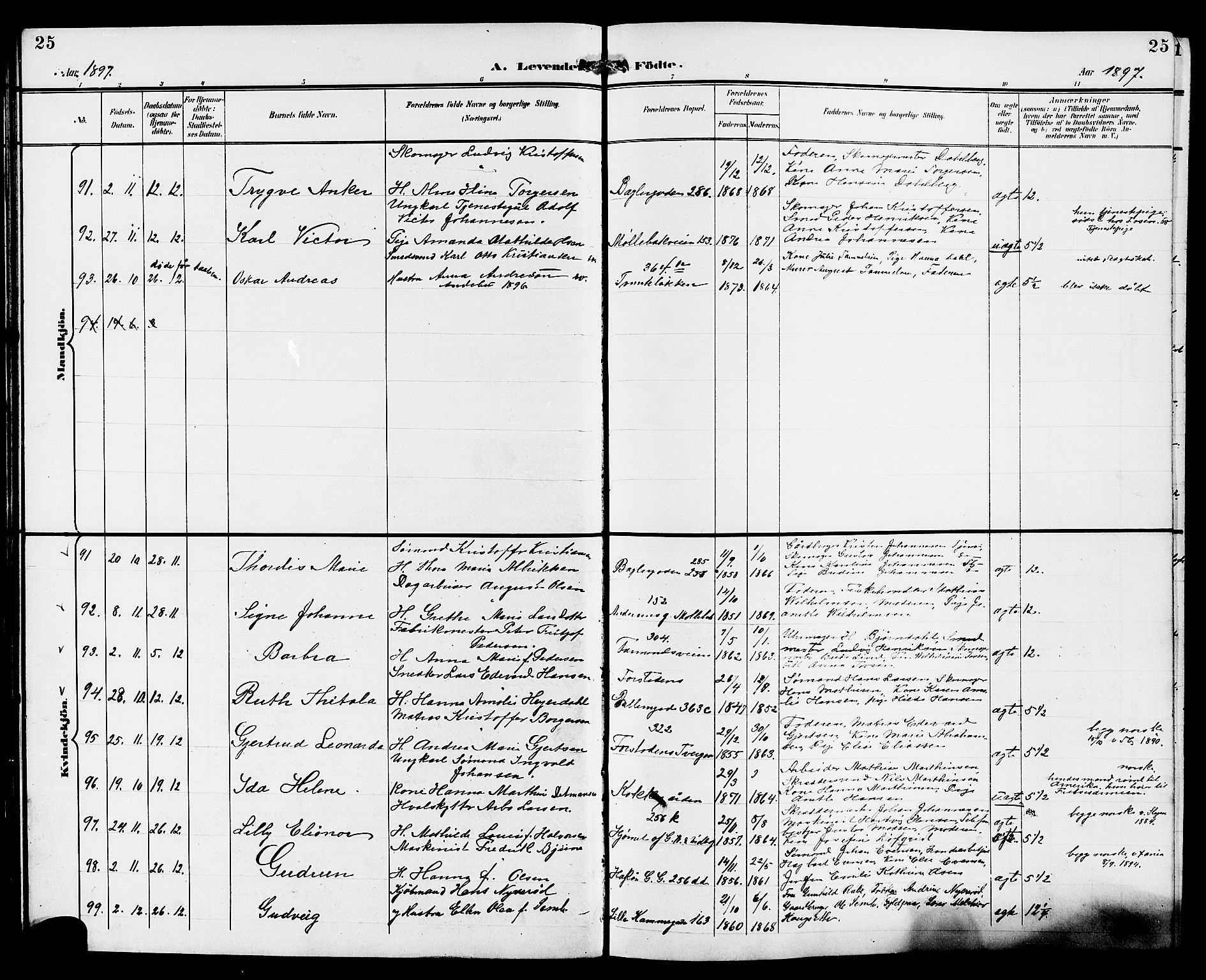 Tønsberg kirkebøker, AV/SAKO-A-330/G/Ga/L0007: Parish register (copy) no. 7, 1896-1904, p. 25