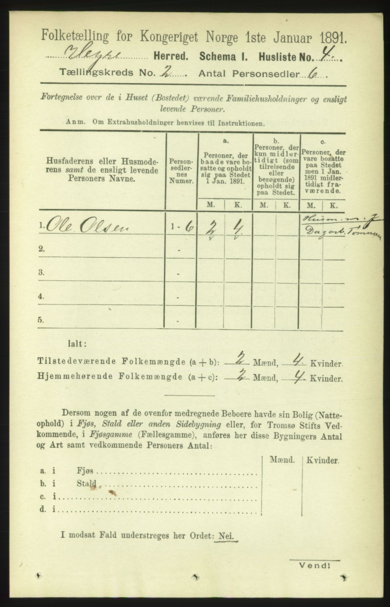 RA, 1891 census for 1712 Hegra, 1891, p. 427