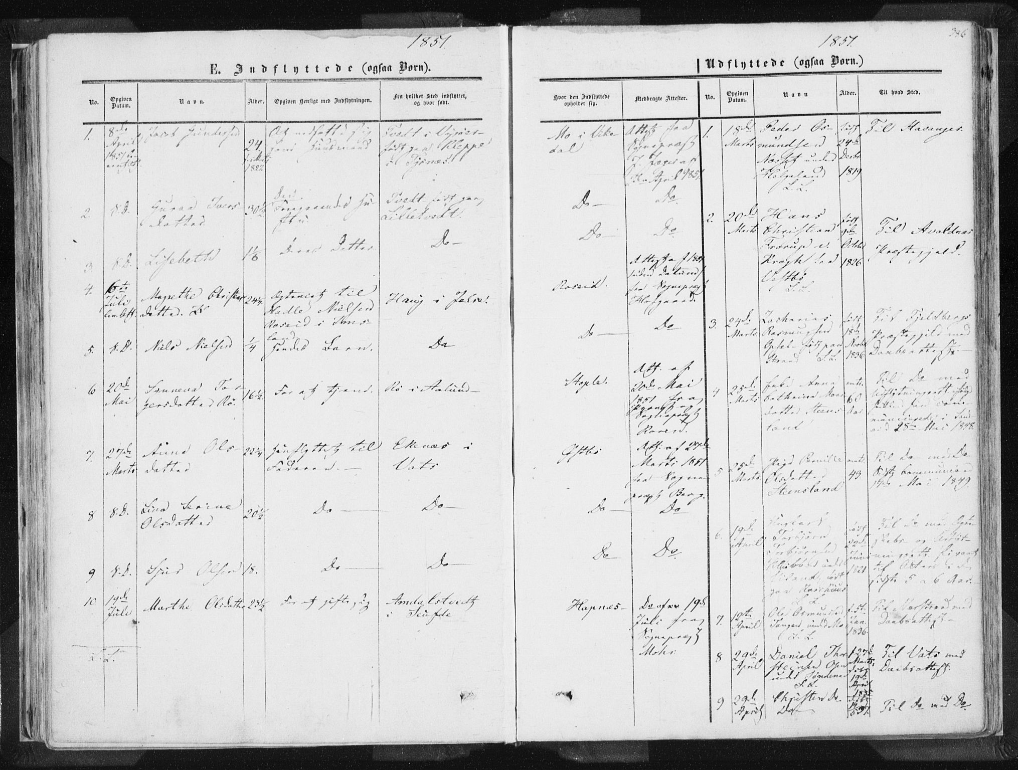 Vikedal sokneprestkontor, AV/SAST-A-101840/01/IV: Parish register (official) no. A 6.2, 1851-1867, p. 386