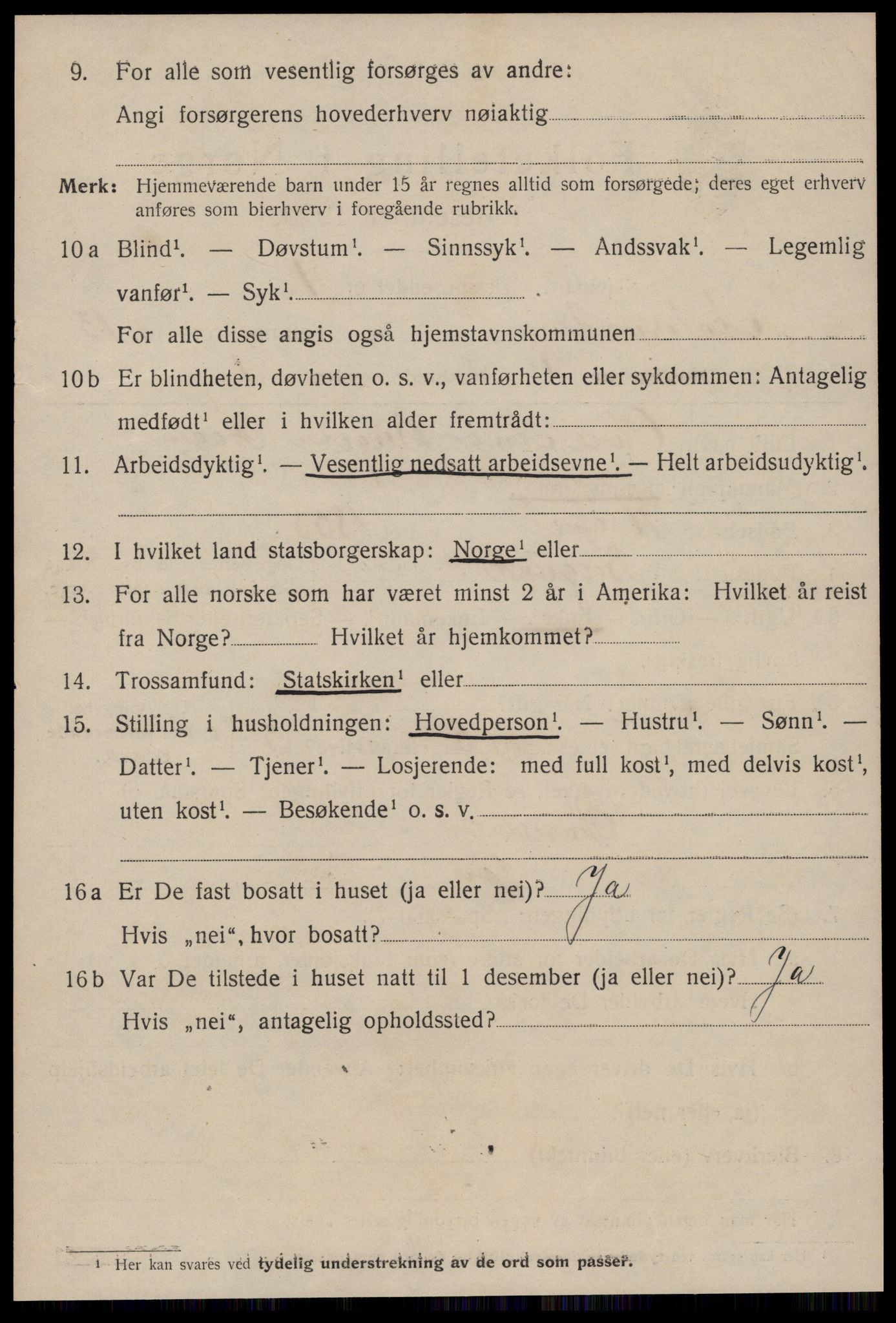 SAT, 1920 census for Ålesund, 1920, p. 27851