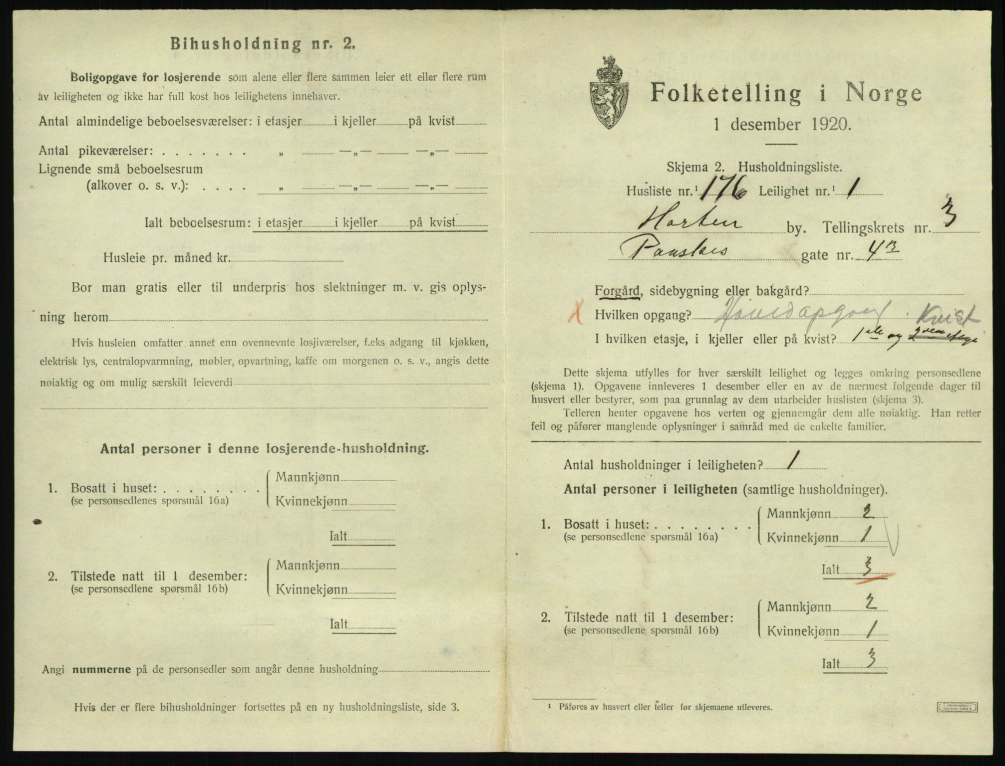 SAKO, 1920 census for Horten, 1920, p. 4691