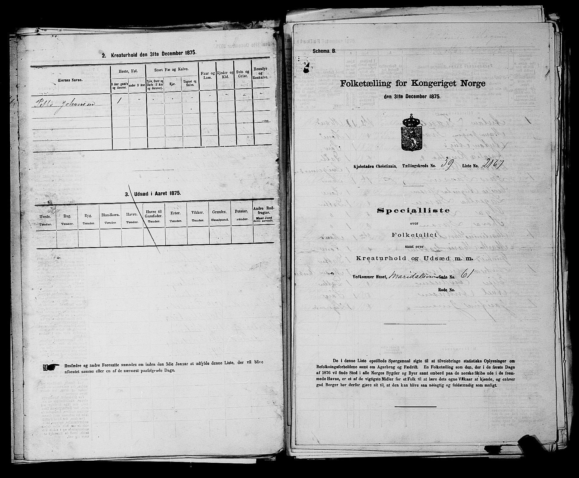 RA, 1875 census for 0301 Kristiania, 1875, p. 6177