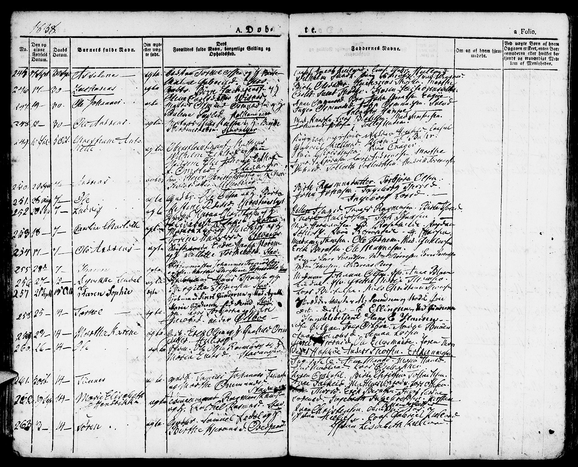 Domkirken sokneprestkontor, AV/SAST-A-101812/001/30/30BA/L0011: Parish register (official) no. A 11, 1832-1856