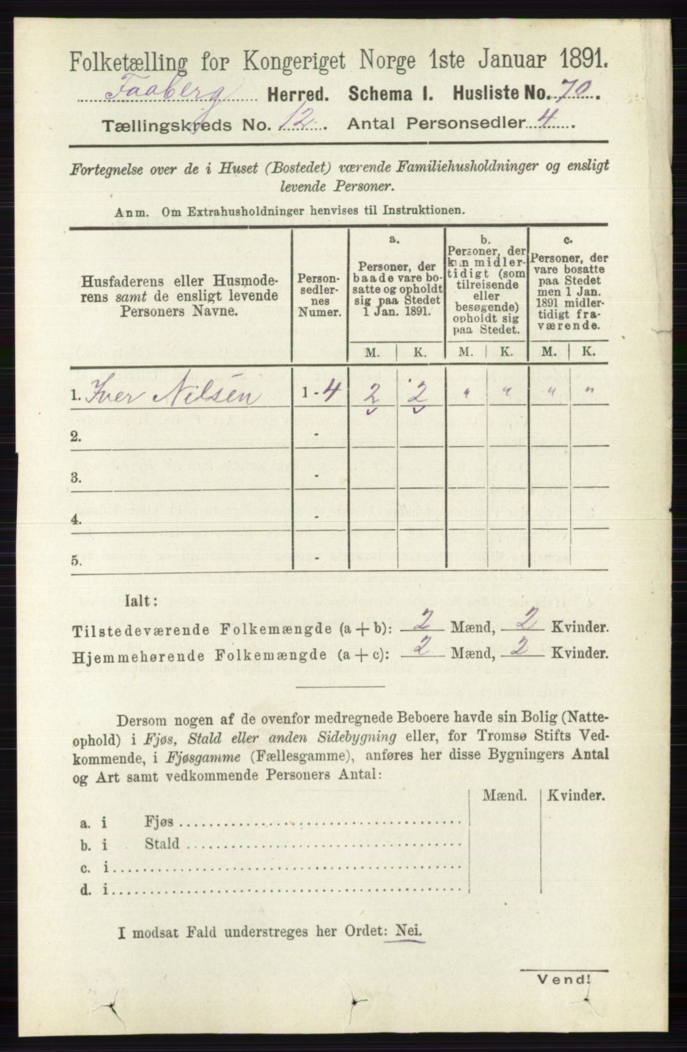 RA, 1891 census for 0524 Fåberg, 1891, p. 4762