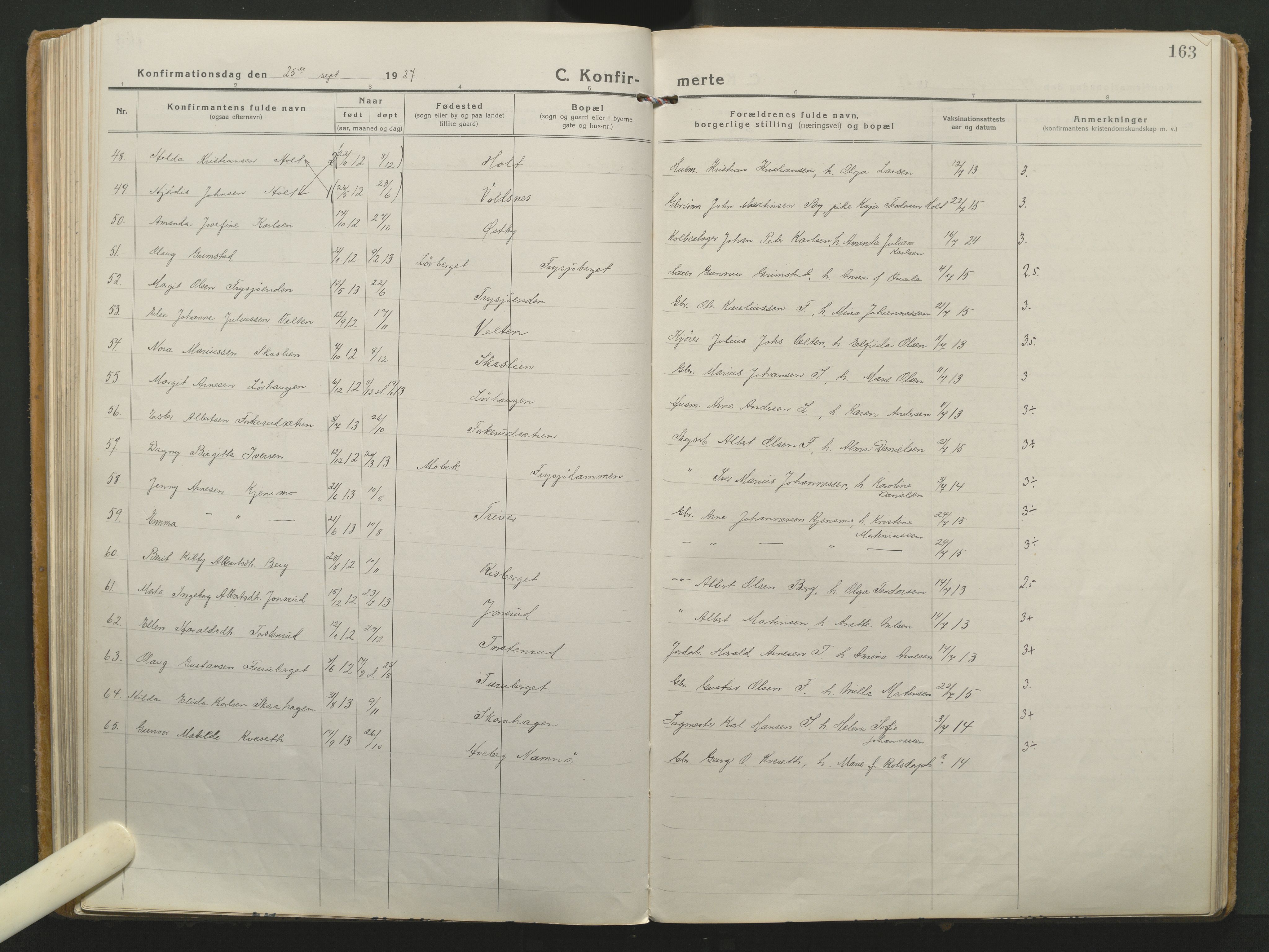 Grue prestekontor, AV/SAH-PREST-036/H/Ha/Haa/L0018: Parish register (official) no. 18, 1923-1940, p. 163