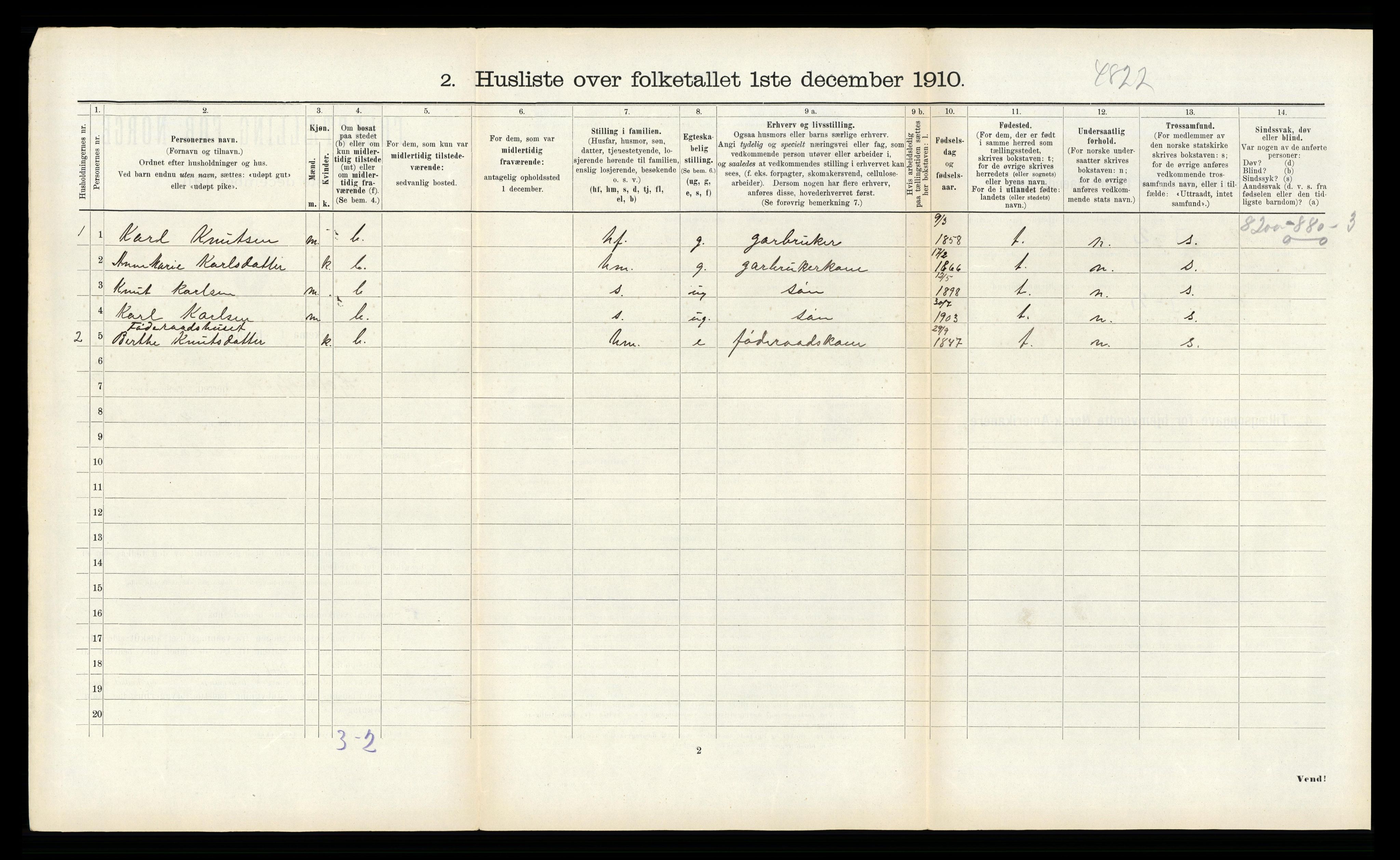 RA, 1910 census for Hjørundfjord, 1910, p. 323