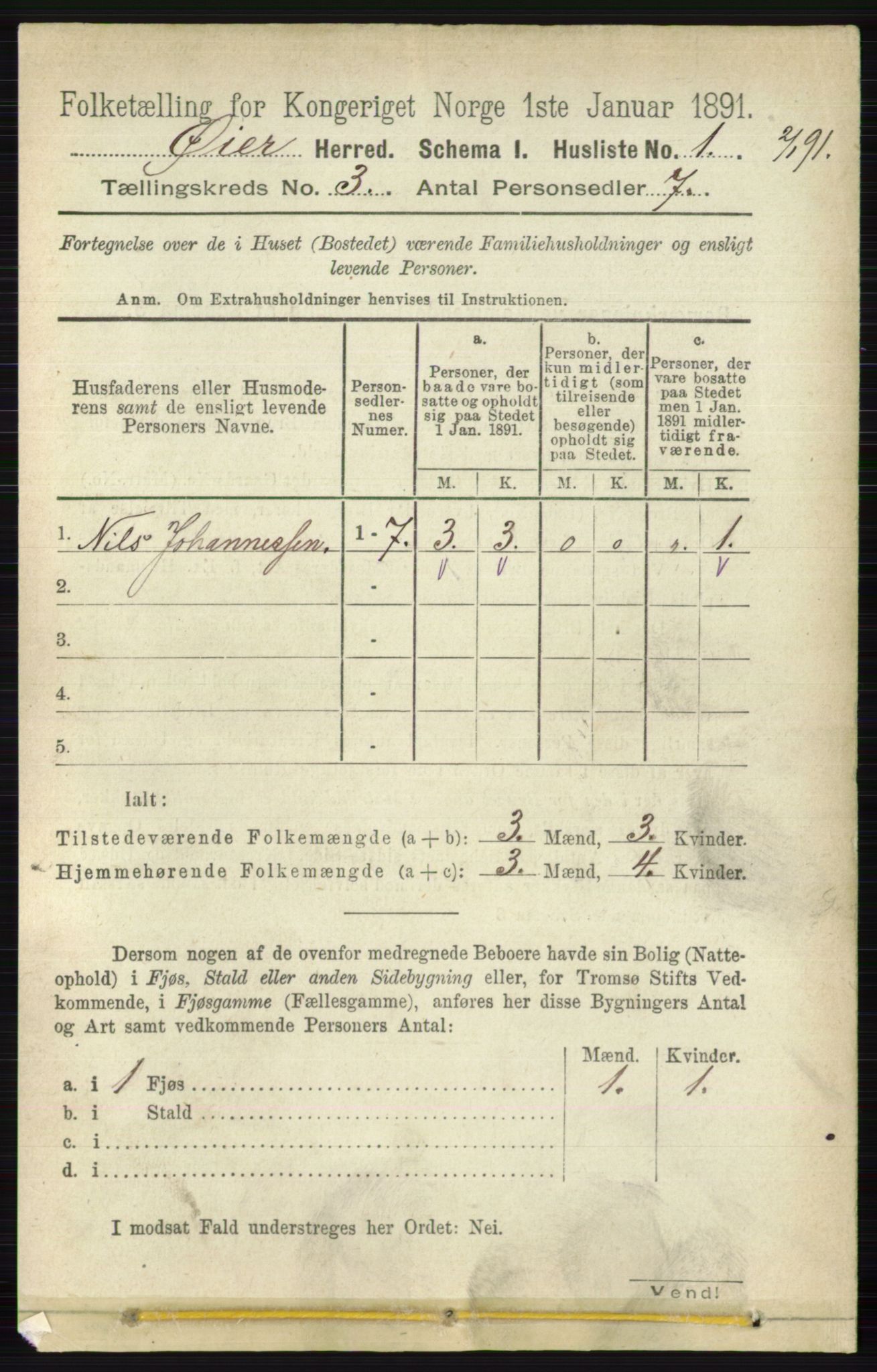 RA, 1891 census for 0521 Øyer, 1891, p. 626