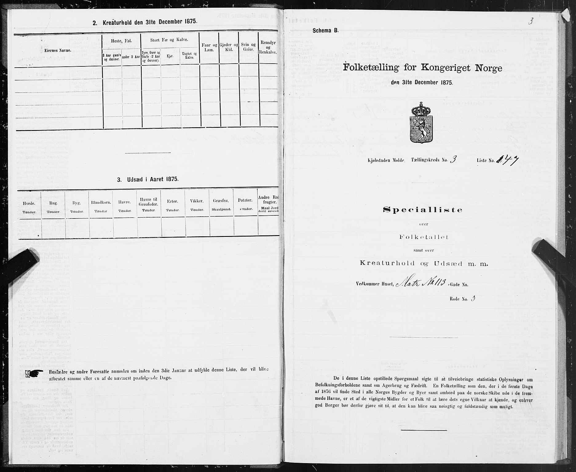 SAT, 1875 census for 1502P Molde, 1875, p. 2003