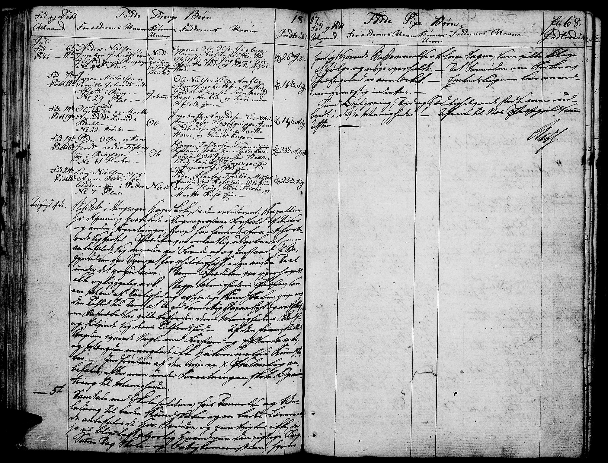 Ringsaker prestekontor, SAH/PREST-014/K/Ka/L0004: Parish register (official) no. 4, 1799-1814, p. 68