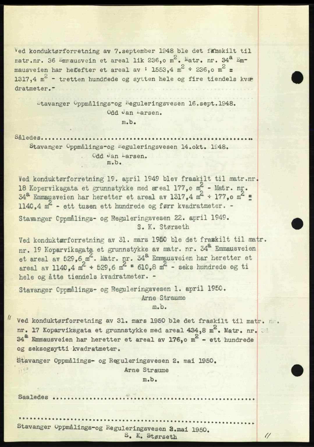 Stavanger byrett, AV/SAST-A-100455/002/G/Gb/L0024: Mortgage book no. A13, 1949-1950, Diary no: : 1385/1950