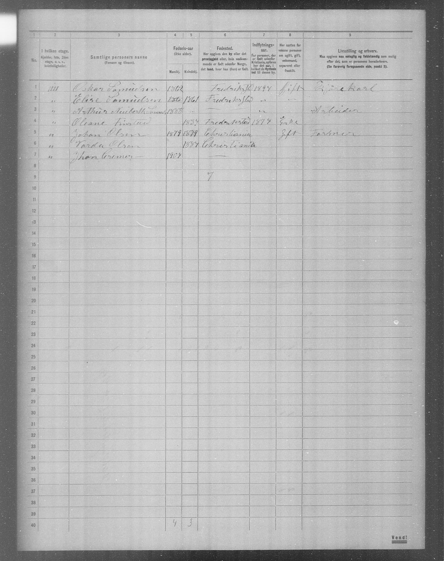 OBA, Municipal Census 1904 for Kristiania, 1904, p. 14193