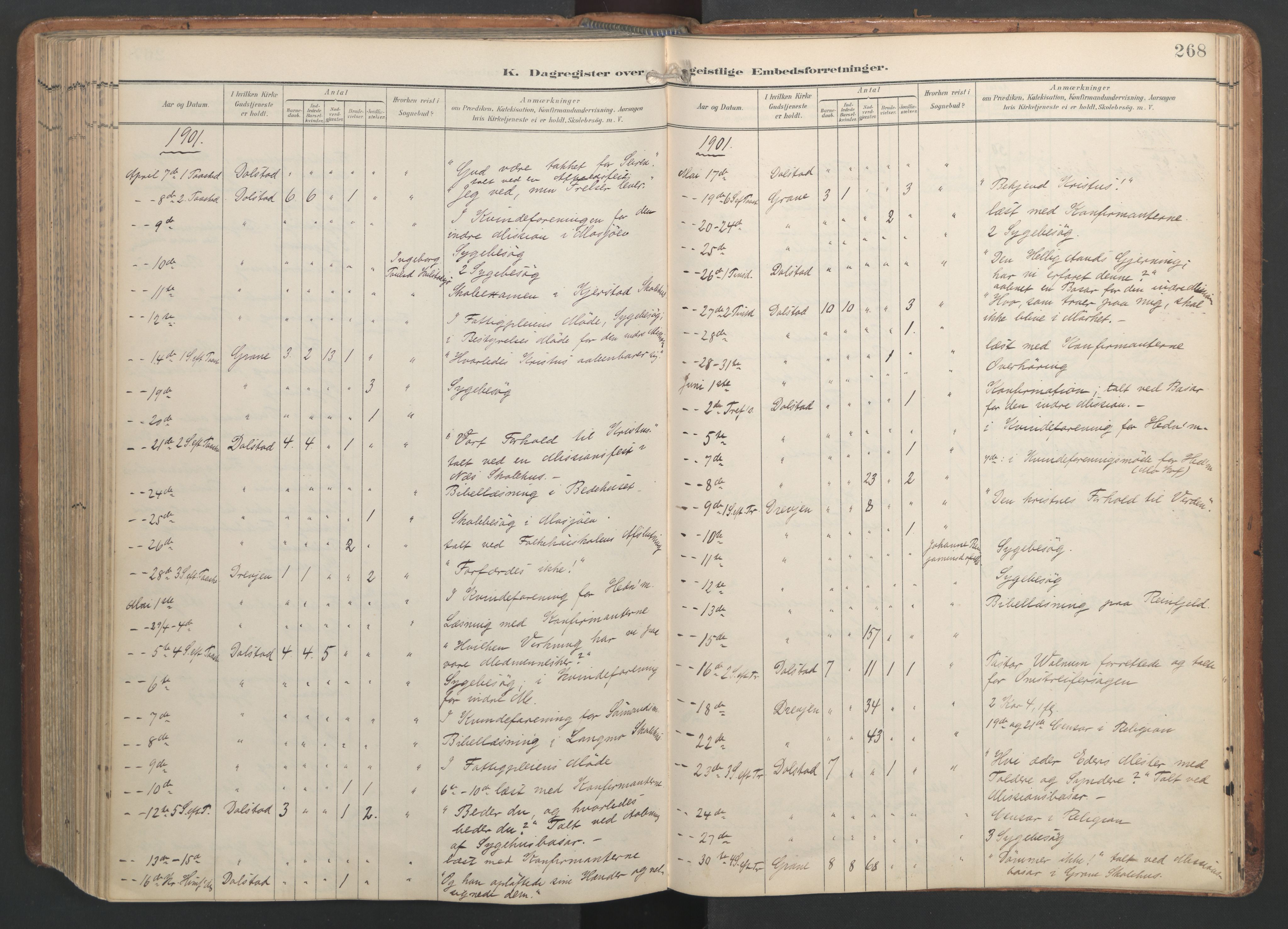 Ministerialprotokoller, klokkerbøker og fødselsregistre - Nordland, AV/SAT-A-1459/820/L0298: Parish register (official) no. 820A19, 1897-1915, p. 268