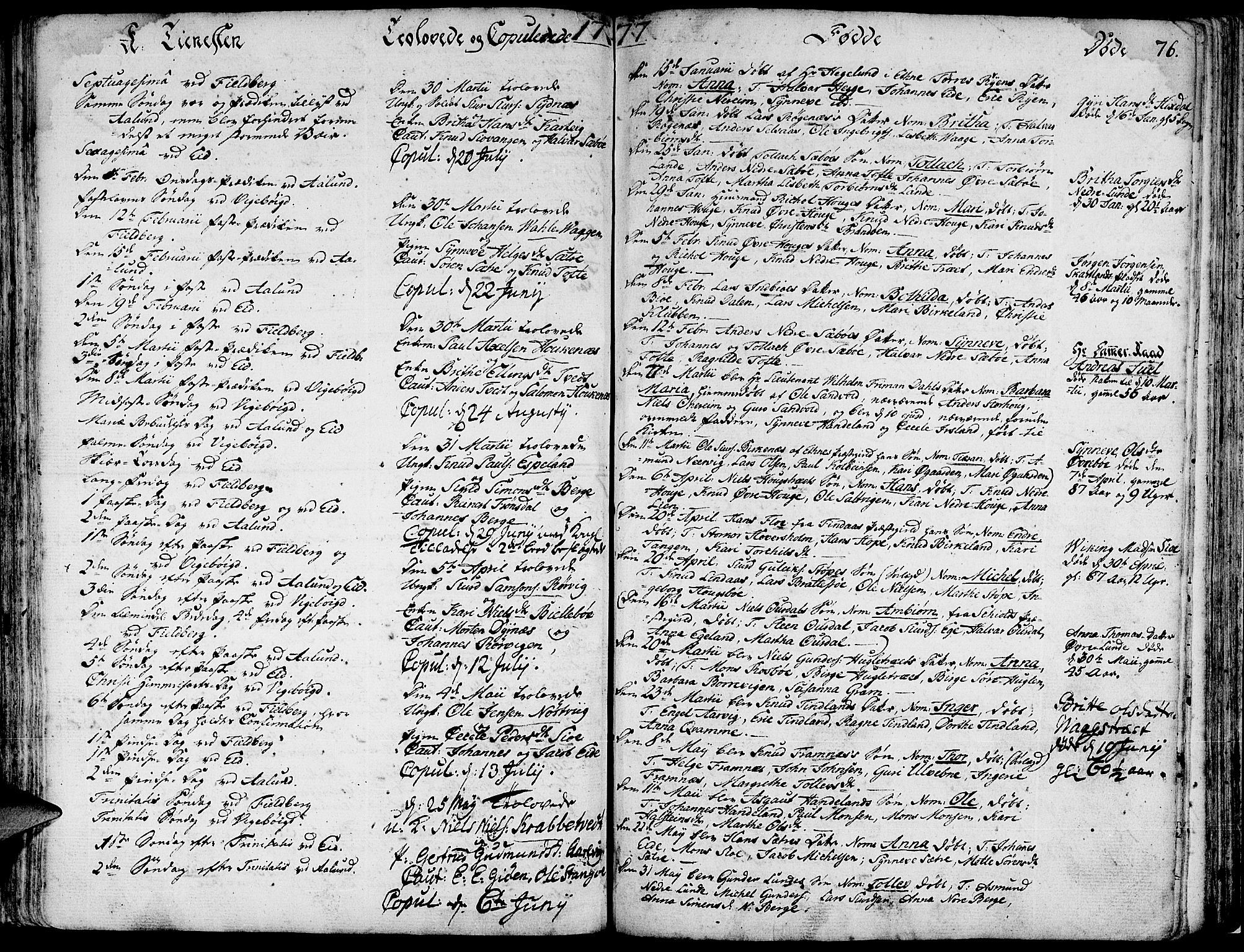Fjelberg sokneprestembete, SAB/A-75201/H/Haa: Parish register (official) no. A 2, 1760-1788, p. 76
