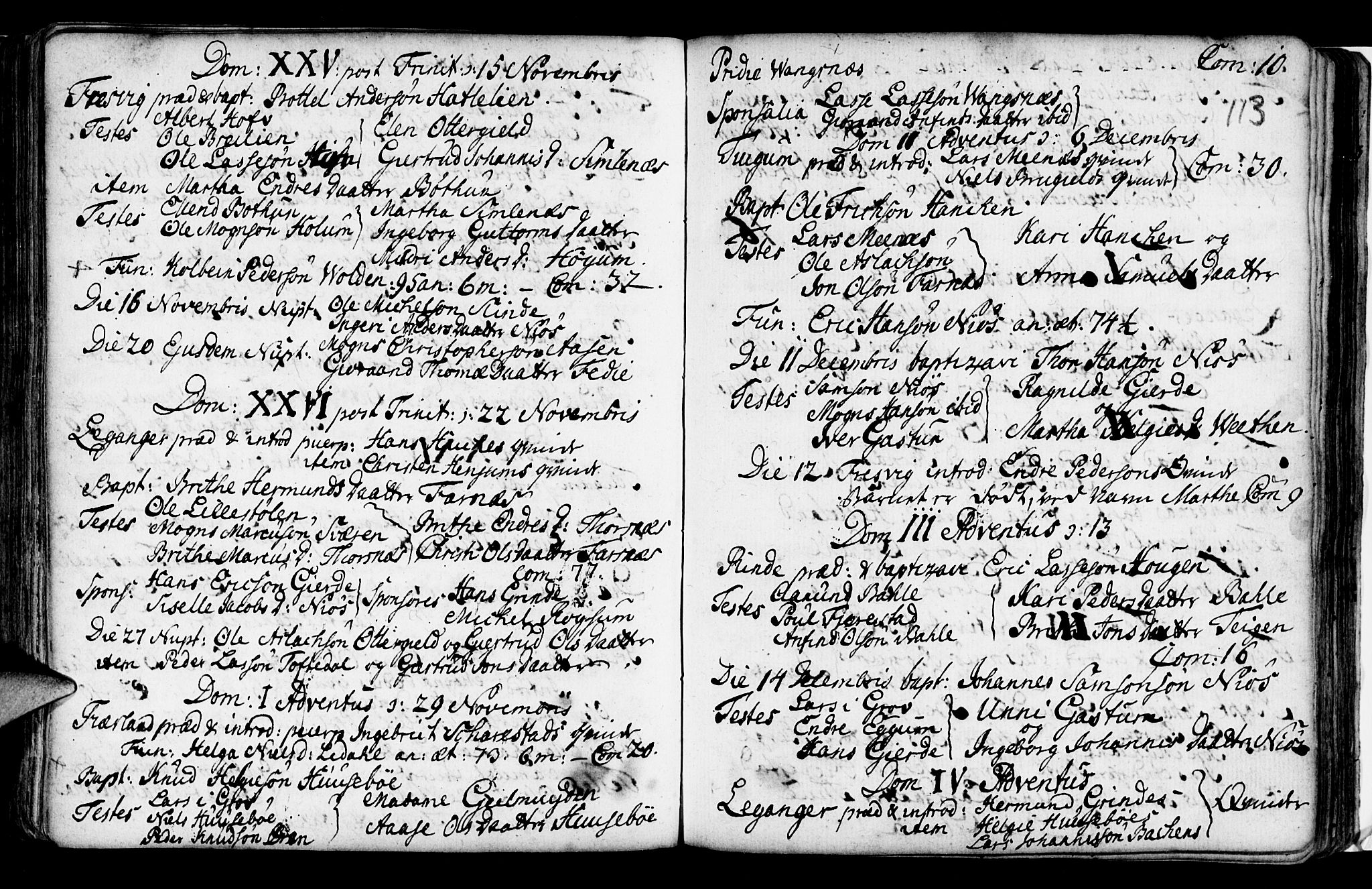 Leikanger sokneprestembete, AV/SAB-A-81001/H/Haa/Haaa/L0002: Parish register (official) no. A 2, 1735-1756, p. 113