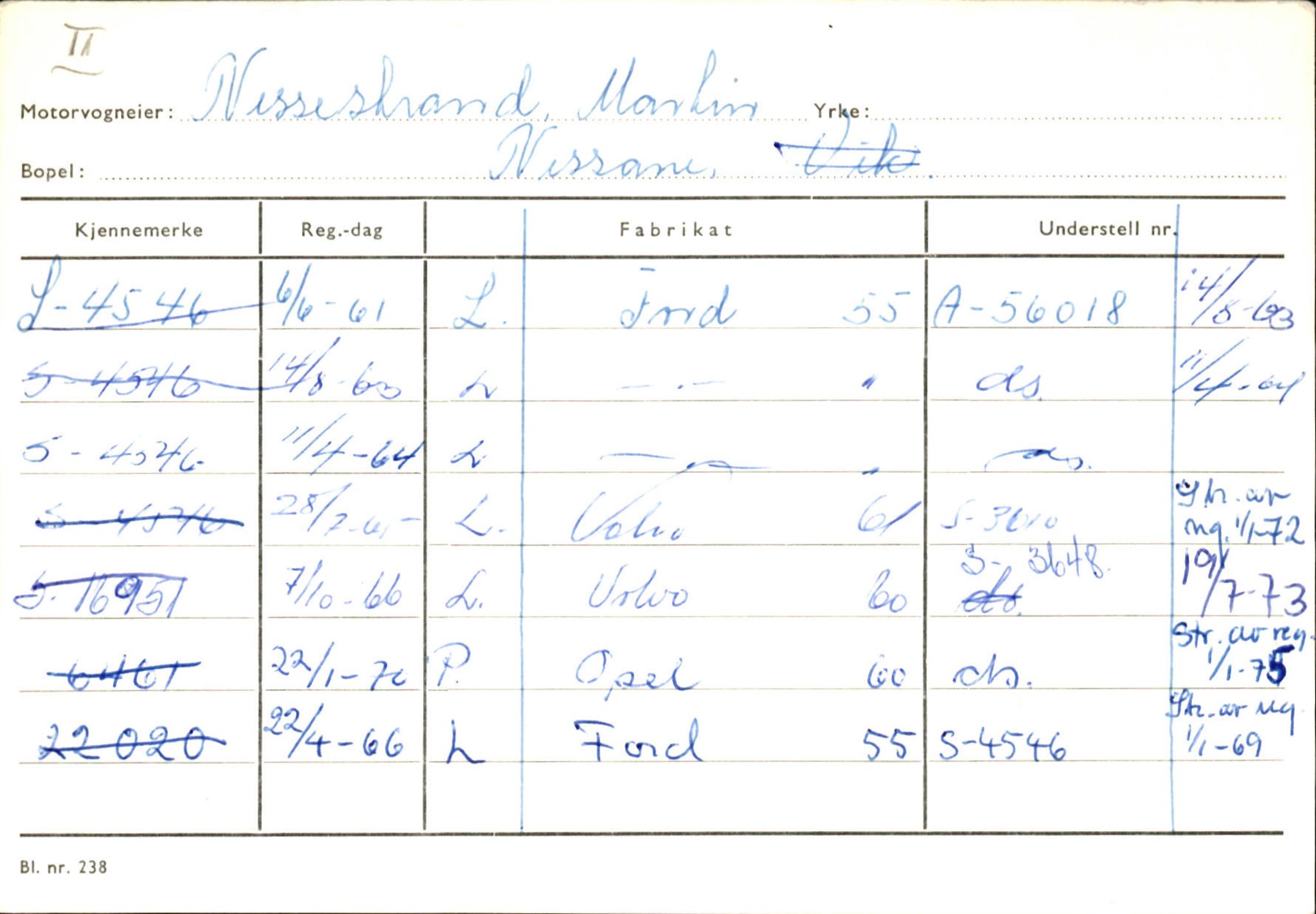 Statens vegvesen, Sogn og Fjordane vegkontor, AV/SAB-A-5301/4/F/L0132: Eigarregister Askvoll A-Å. Balestrand A-Å, 1945-1975, p. 2184