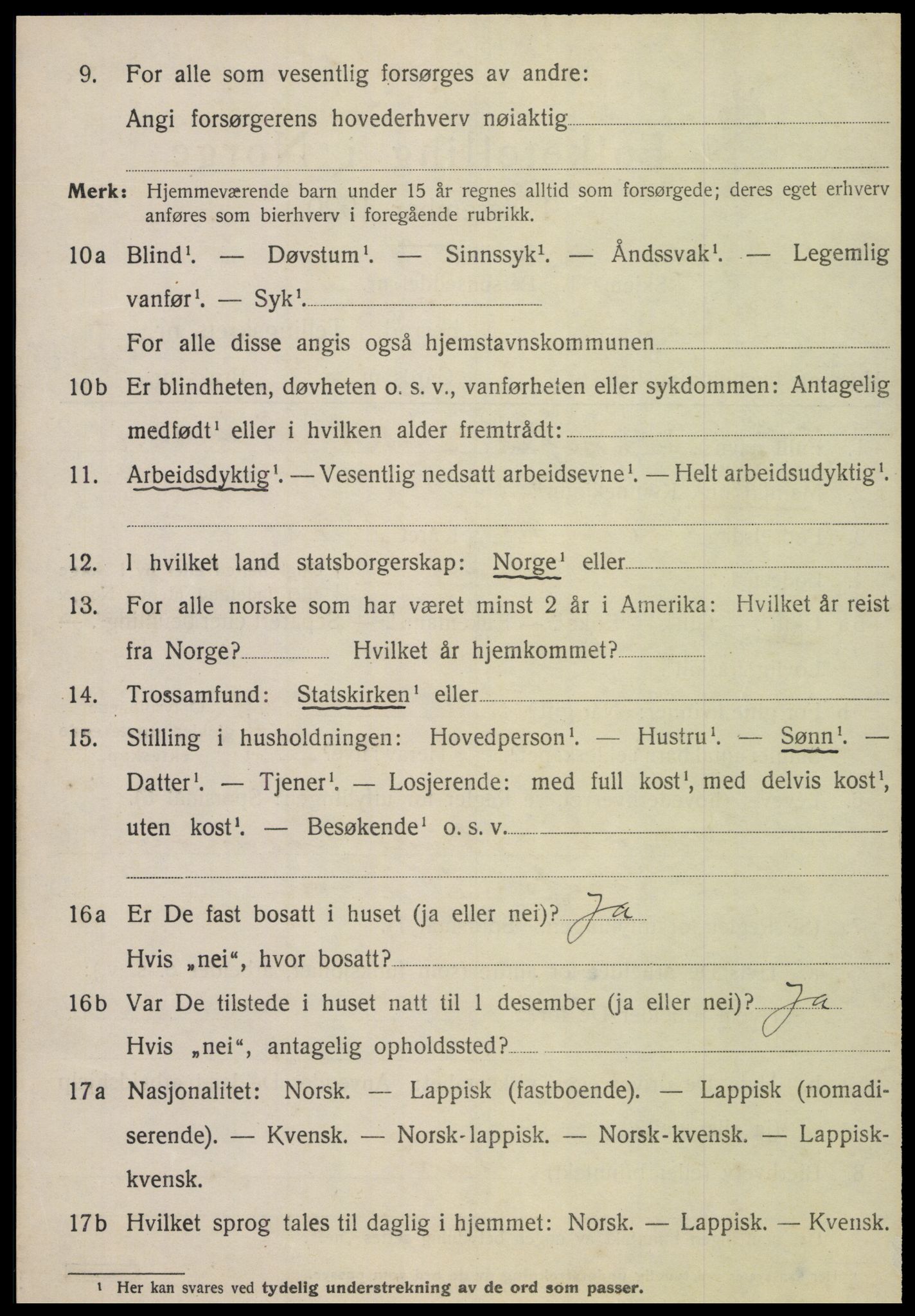 SAT, 1920 census for Otterøy, 1920, p. 1954