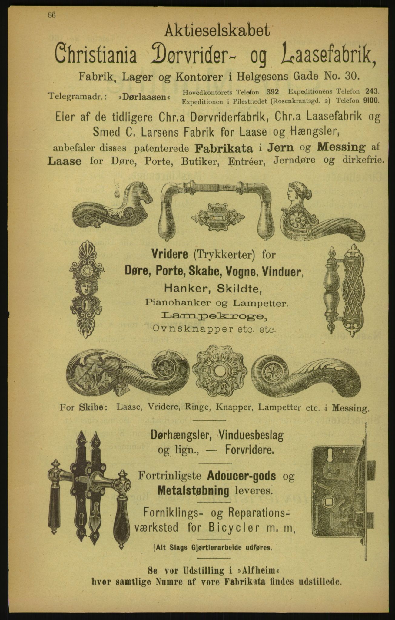 Kristiania/Oslo adressebok, PUBL/-, 1900, p. 86