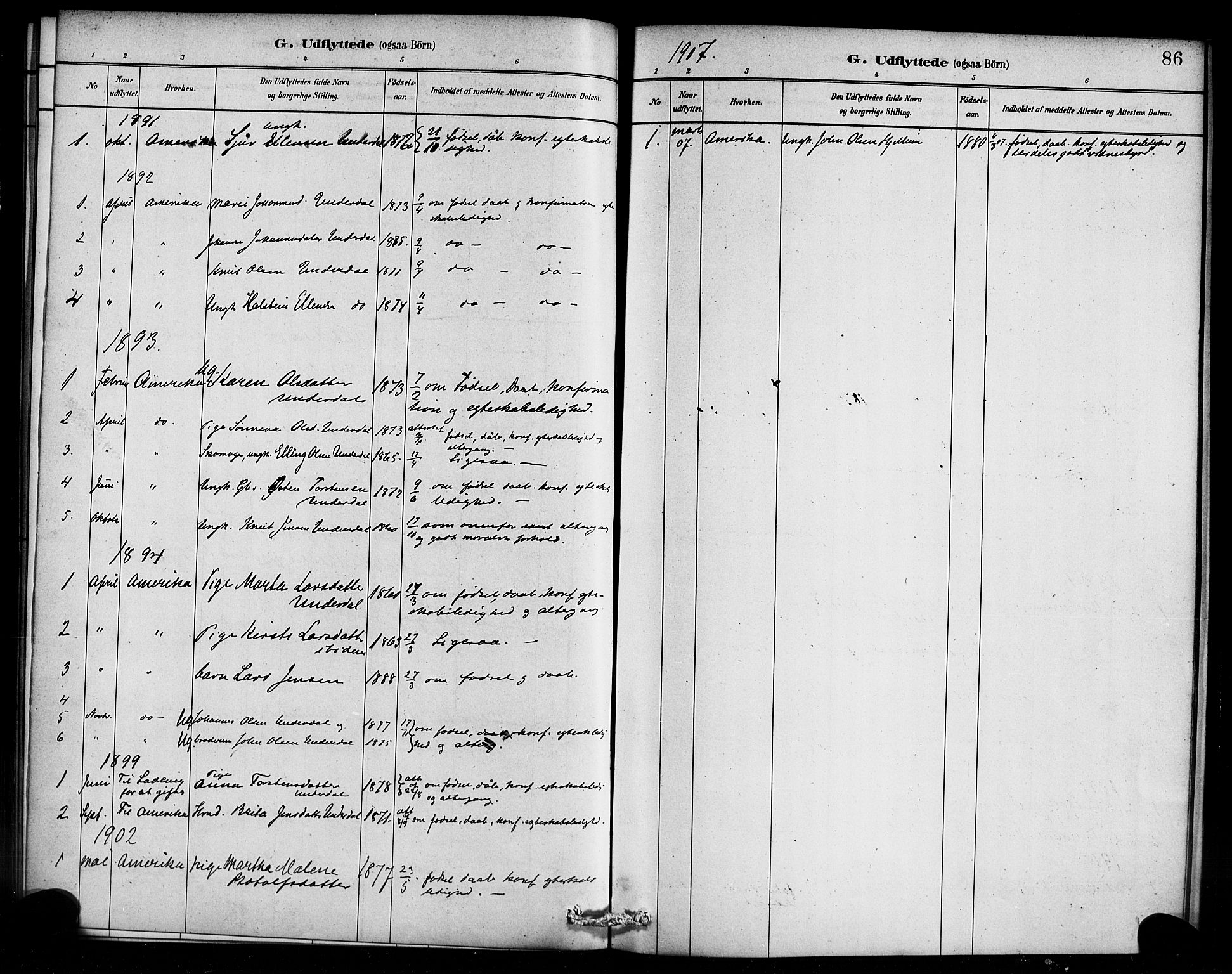 Aurland sokneprestembete, SAB/A-99937/H/Ha/Hae/L0001: Parish register (official) no. E 1, 1880-1907, p. 86