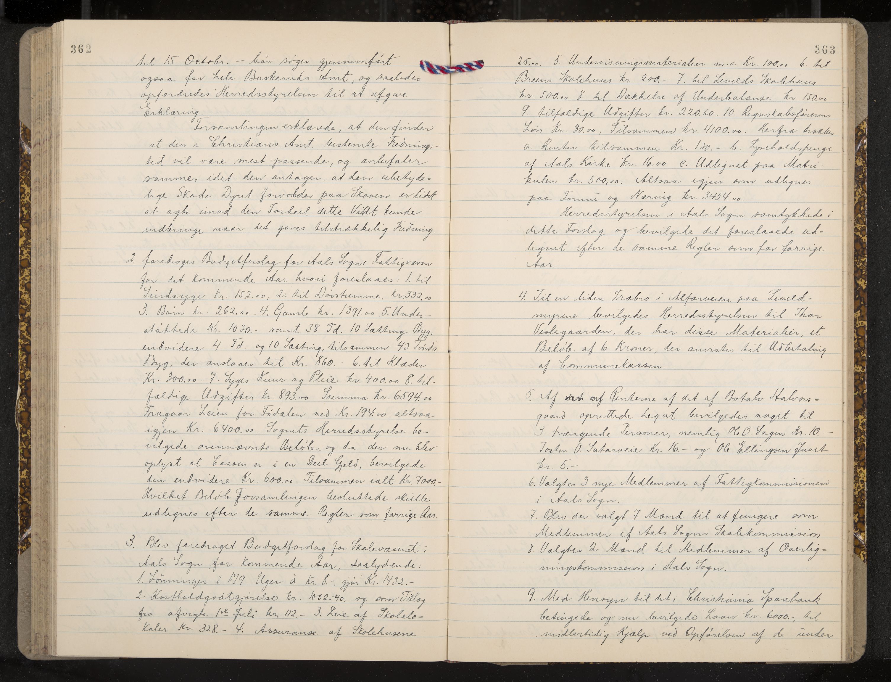 Ål formannskap og sentraladministrasjon, IKAK/0619021/A/Aa/L0003: Utskrift av møtebok, 1864-1880, p. 362-363