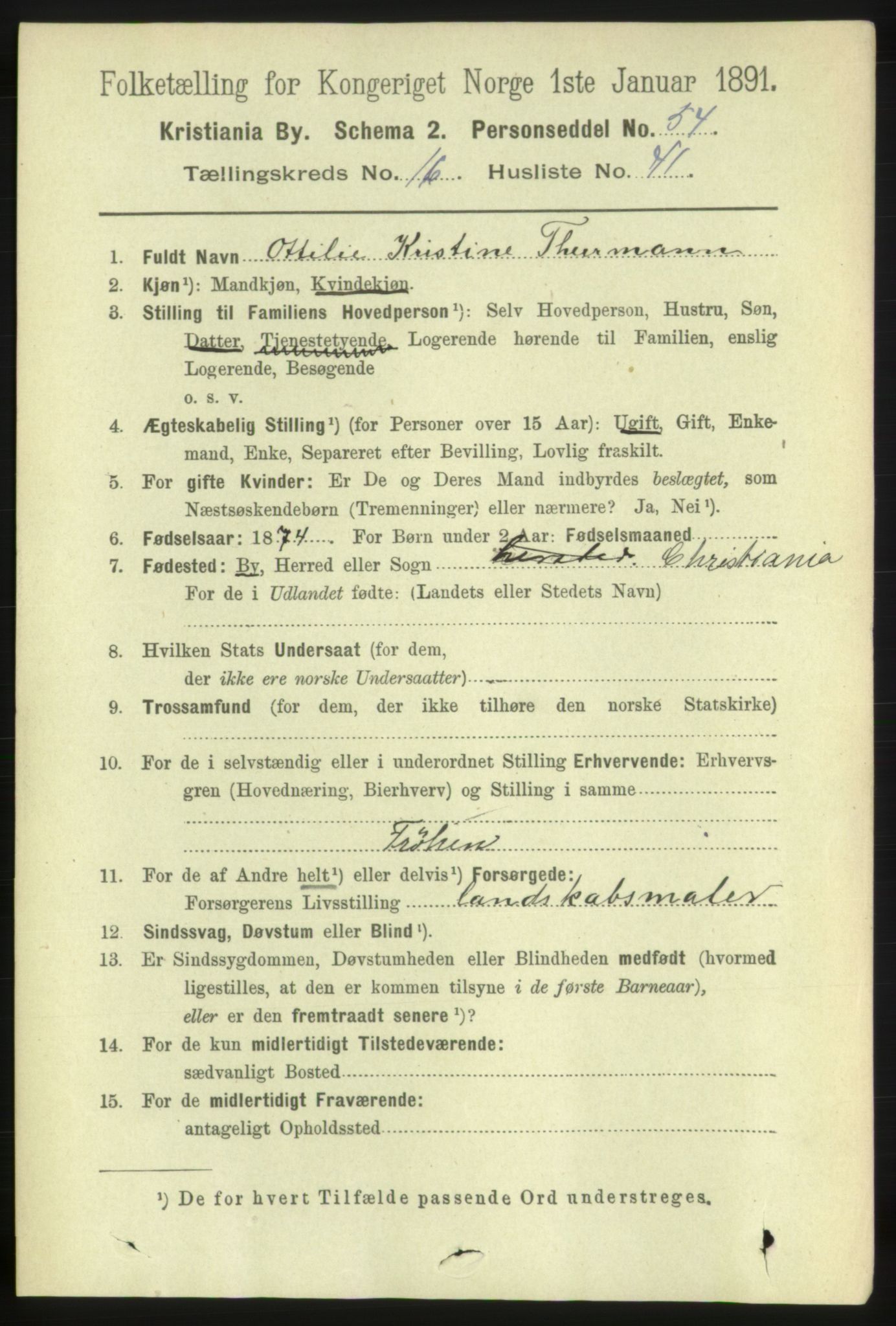 RA, 1891 census for 0301 Kristiania, 1891, p. 8042