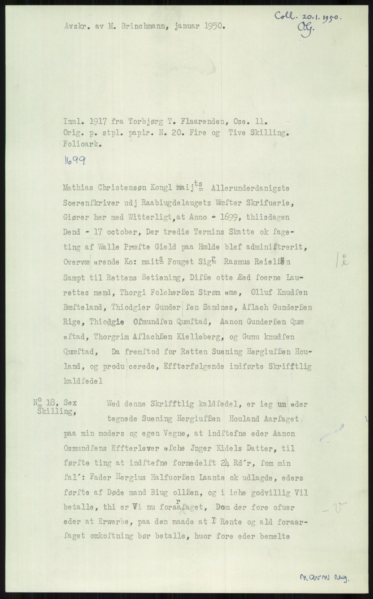 Samlinger til kildeutgivelse, Diplomavskriftsamlingen, AV/RA-EA-4053/H/Ha, p. 1971