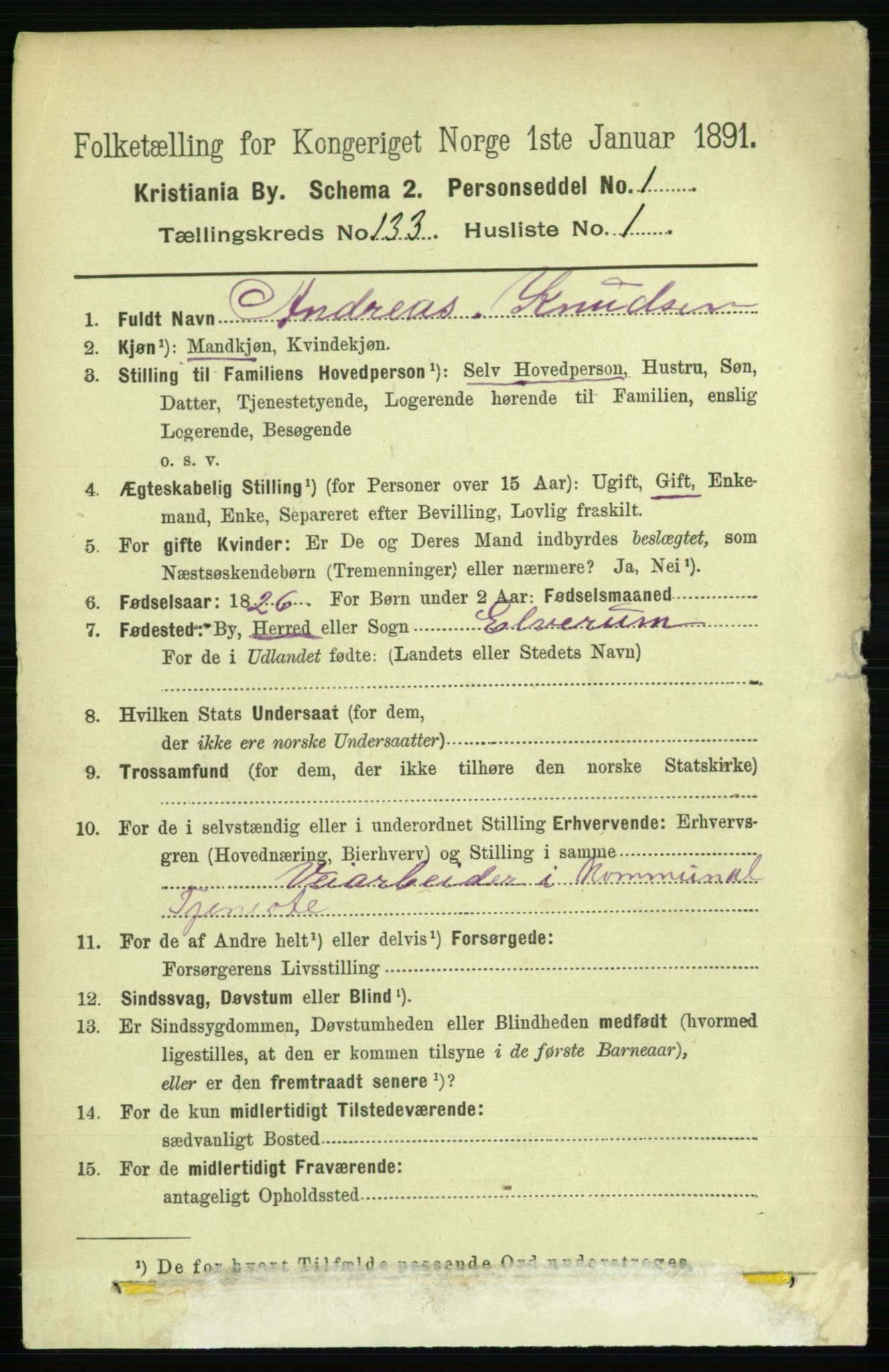 RA, 1891 census for 0301 Kristiania, 1891, p. 72416