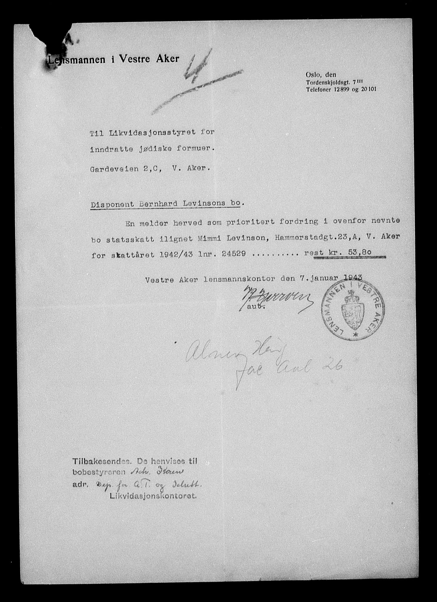 Justisdepartementet, Tilbakeføringskontoret for inndratte formuer, RA/S-1564/H/Hc/Hcc/L0958: --, 1945-1947, p. 329