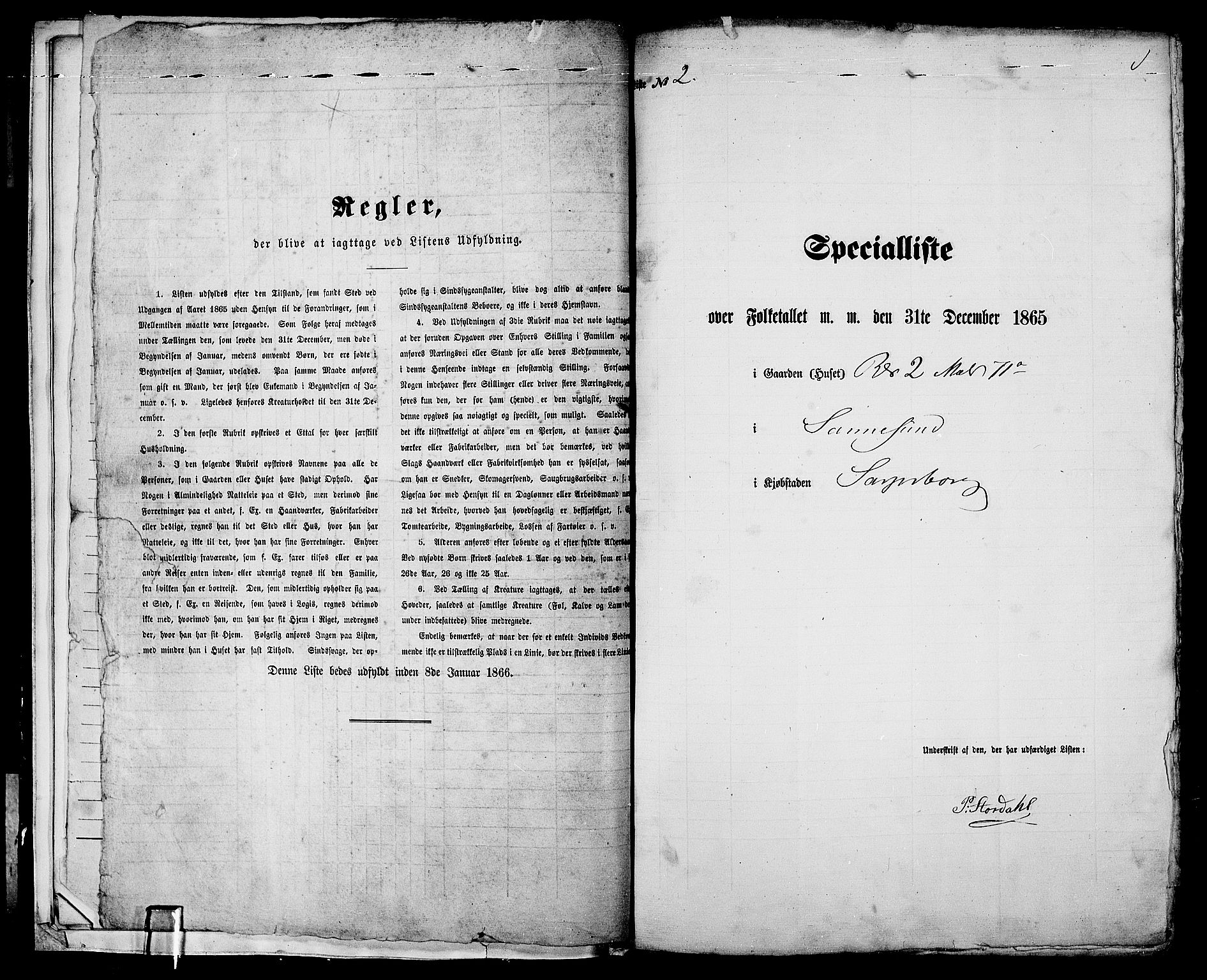 RA, 1865 census for Sarpsborg, 1865, p. 11