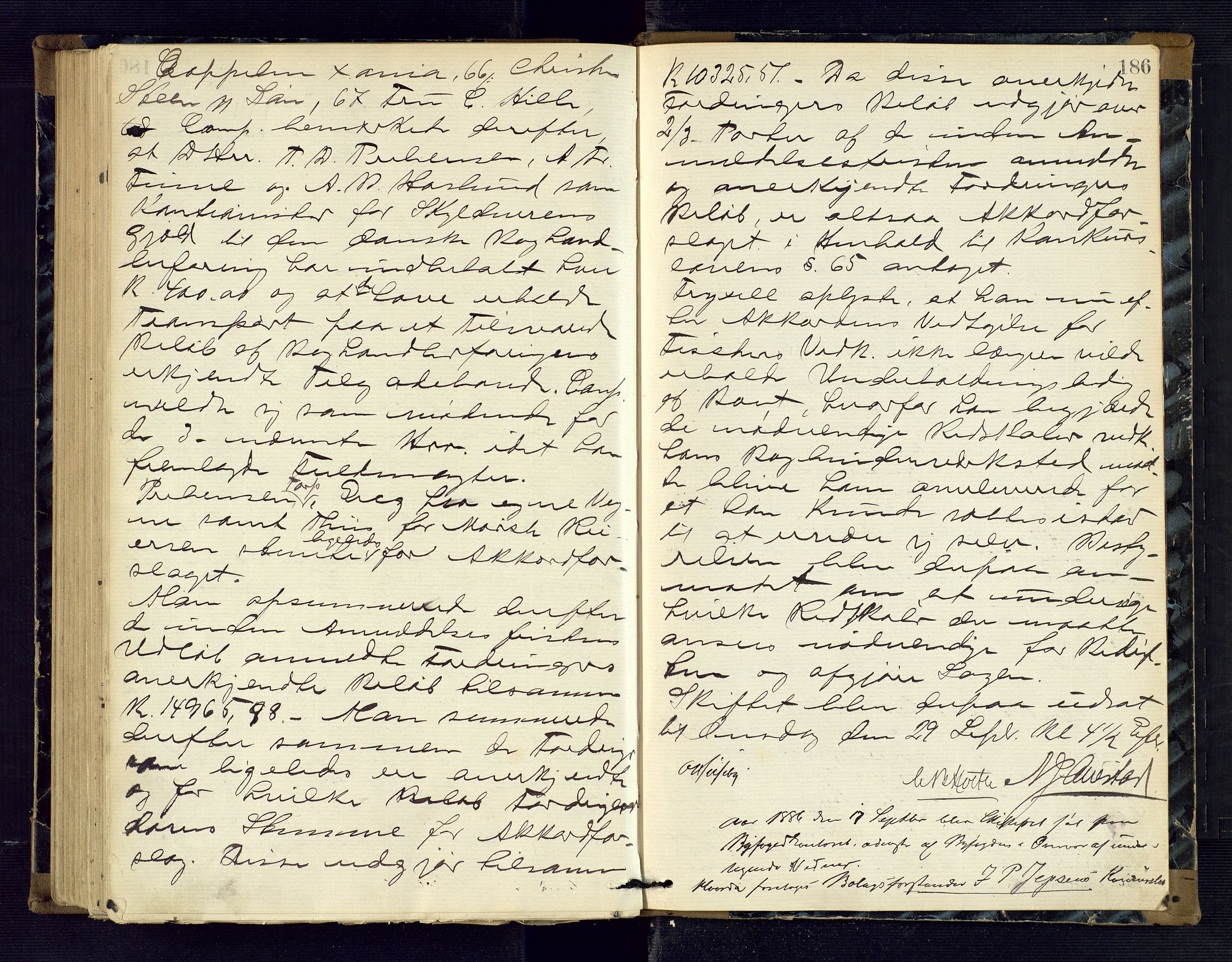 Risør byfogd, AV/SAK-1222-0005/H/Hc/L0004: Skifteprotokoll nr. 3B, 1882-1886, p. 186