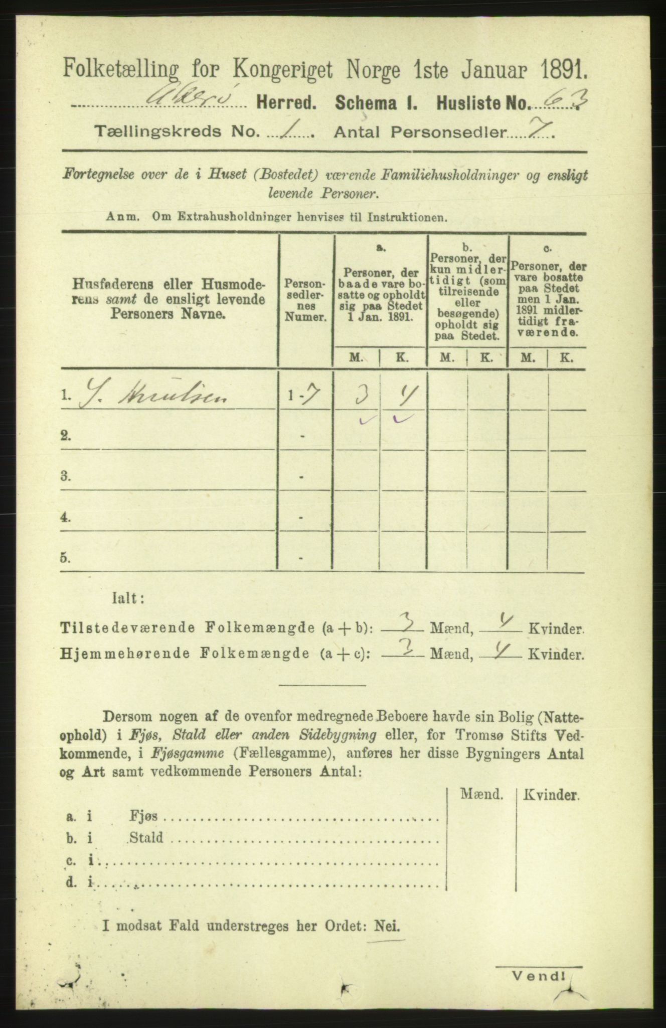 RA, 1891 census for 1545 Aukra, 1891, p. 84