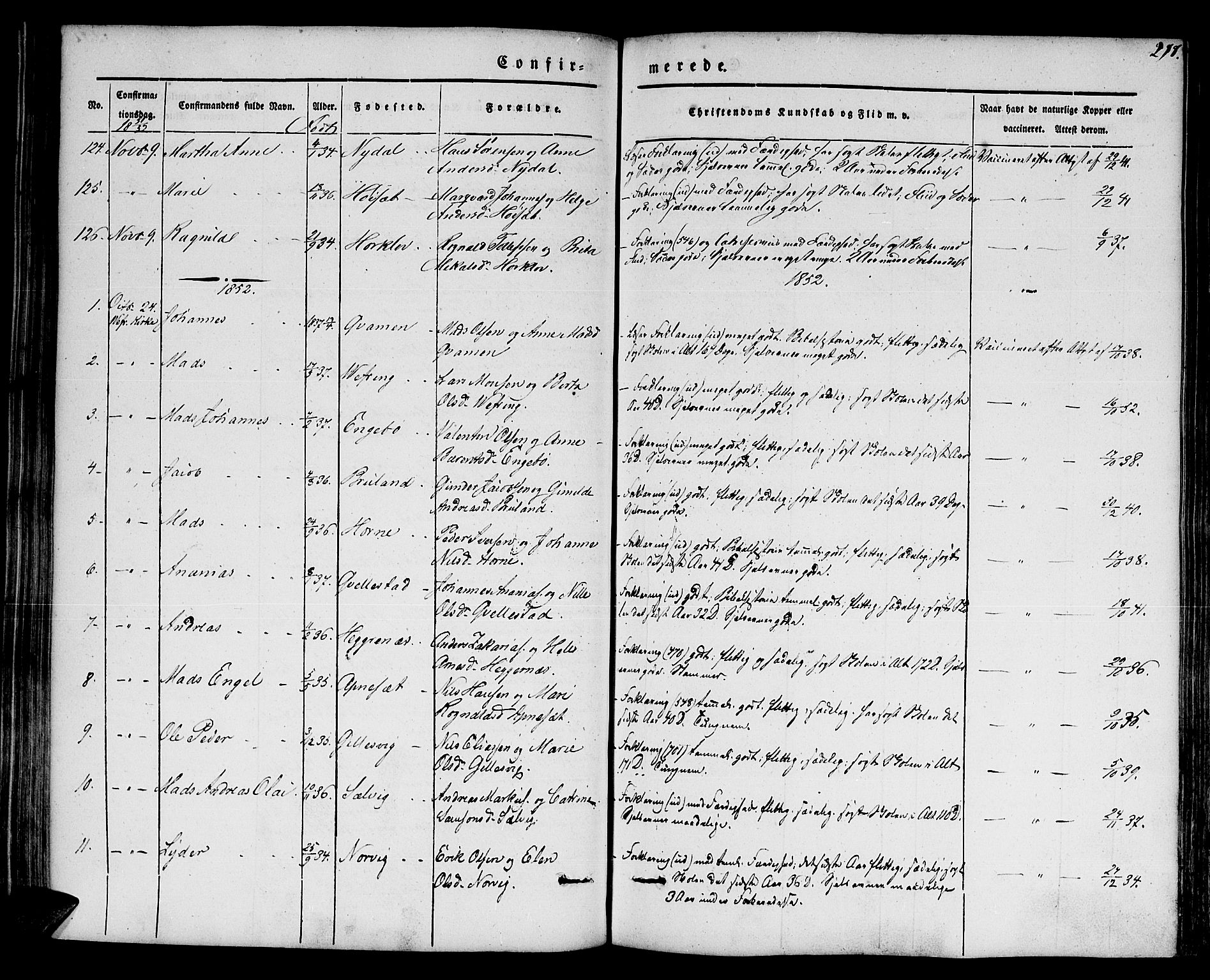 Førde sokneprestembete, SAB/A-79901/H/Haa/Haaa/L0007: Parish register (official) no. A 7, 1843-1860, p. 297