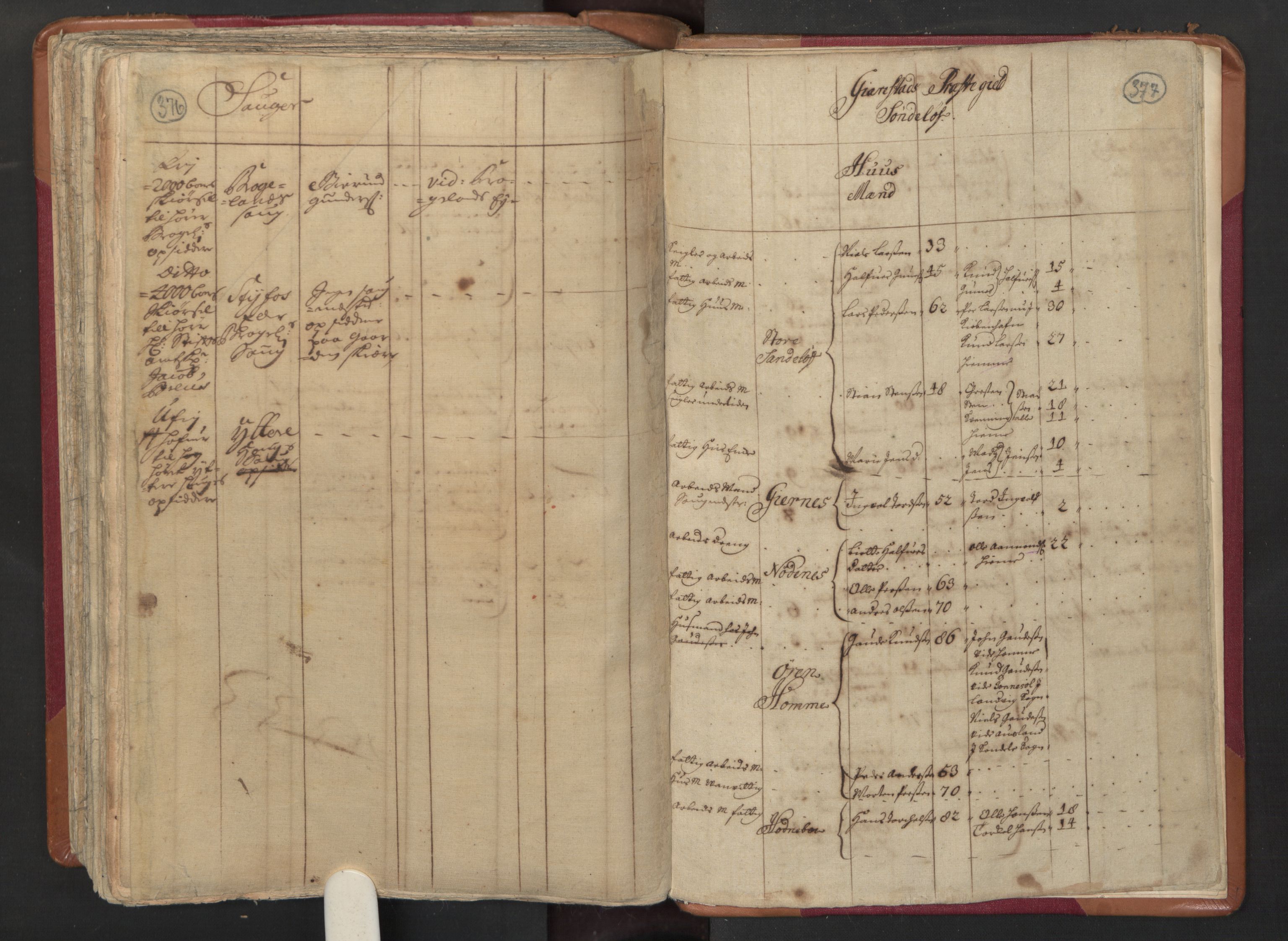 RA, Census (manntall) 1701, no. 3: Nedenes fogderi, 1701, p. 376-377