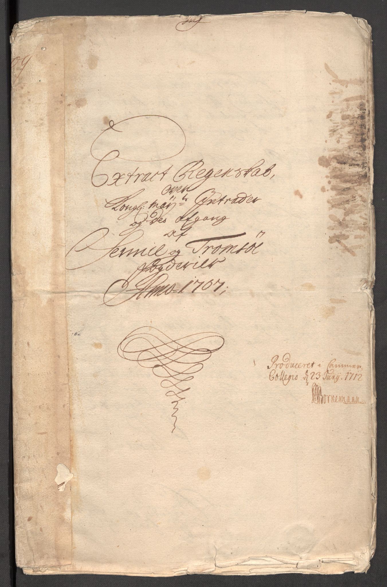 Rentekammeret inntil 1814, Reviderte regnskaper, Fogderegnskap, RA/EA-4092/R68/L4756: Fogderegnskap Senja og Troms, 1705-1707, p. 267