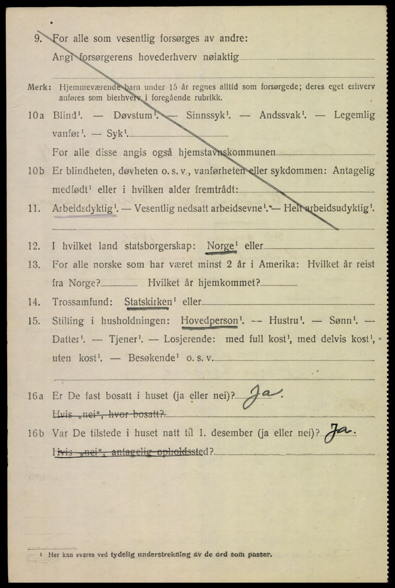 SAK, 1920 census for Åseral, 1920, p. 1187