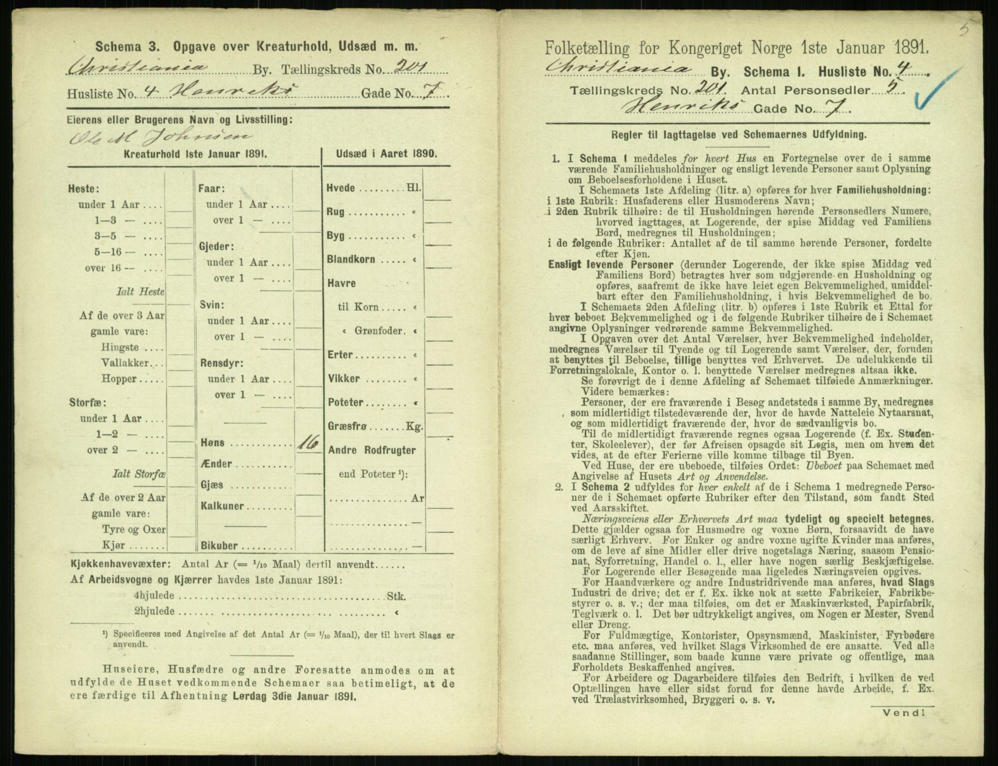 RA, 1891 census for 0301 Kristiania, 1891, p. 120884