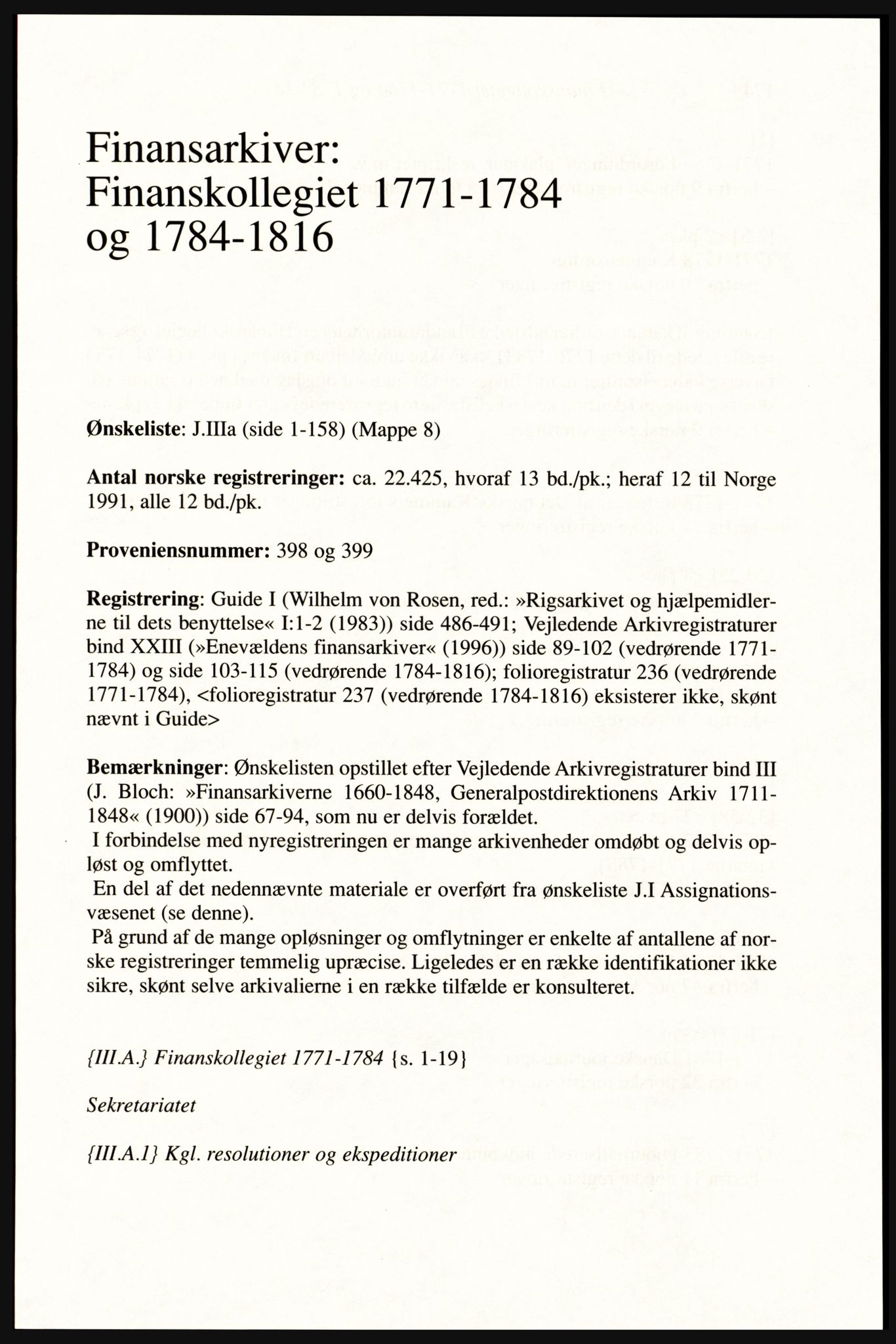 Publikasjoner utgitt av Arkivverket, PUBL/PUBL-001/A/0002: Erik Gøbel: NOREG, Tværregistratur over norgesrelevant materiale i Rigsarkivet i København (2000), 2000, p. 175