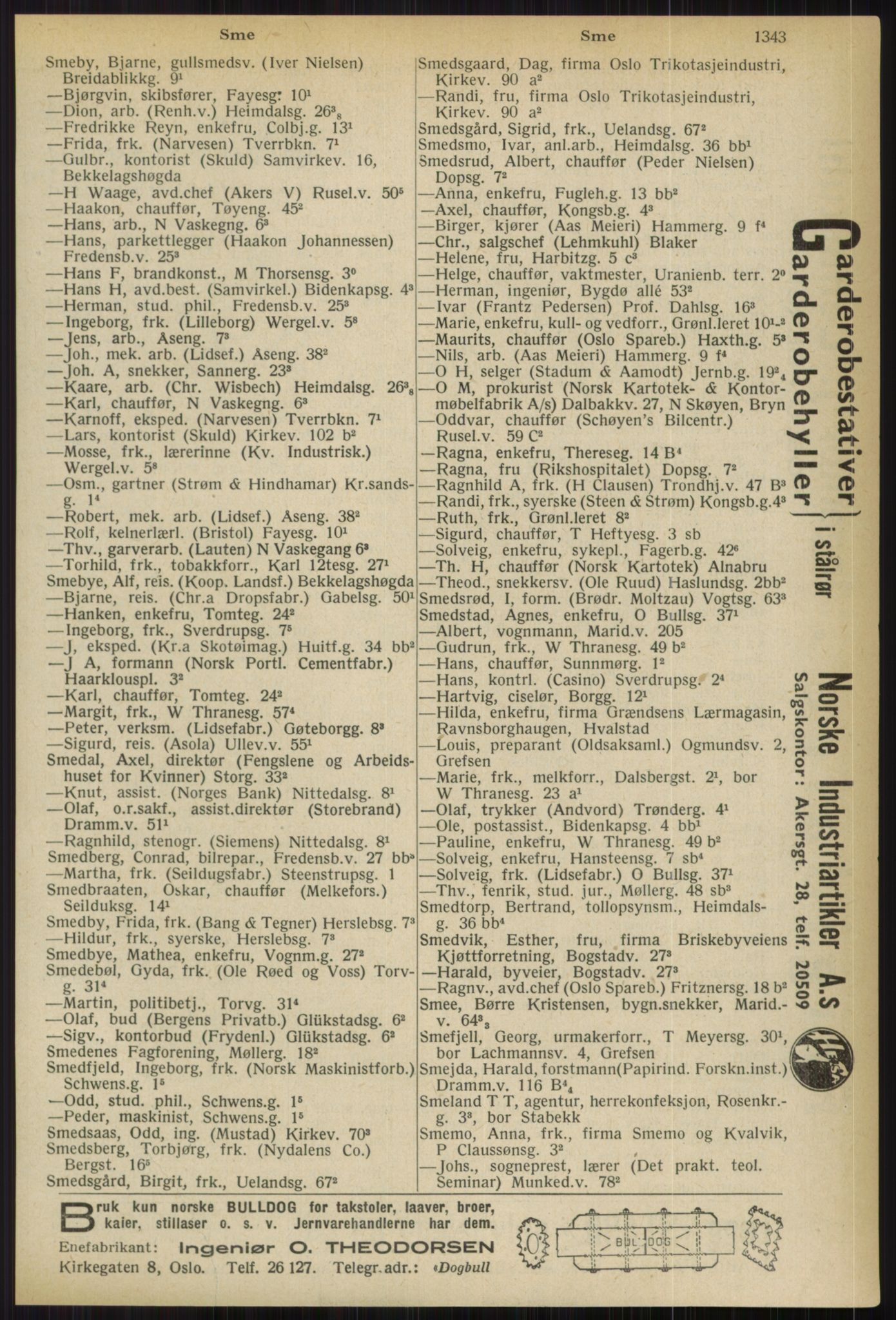 Kristiania/Oslo adressebok, PUBL/-, 1936, p. 1343