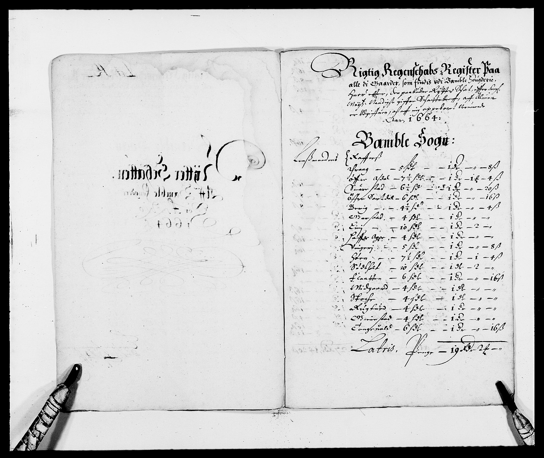 Rentekammeret inntil 1814, Reviderte regnskaper, Fogderegnskap, AV/RA-EA-4092/R34/L2038: Fogderegnskap Bamble, 1662-1669, p. 55