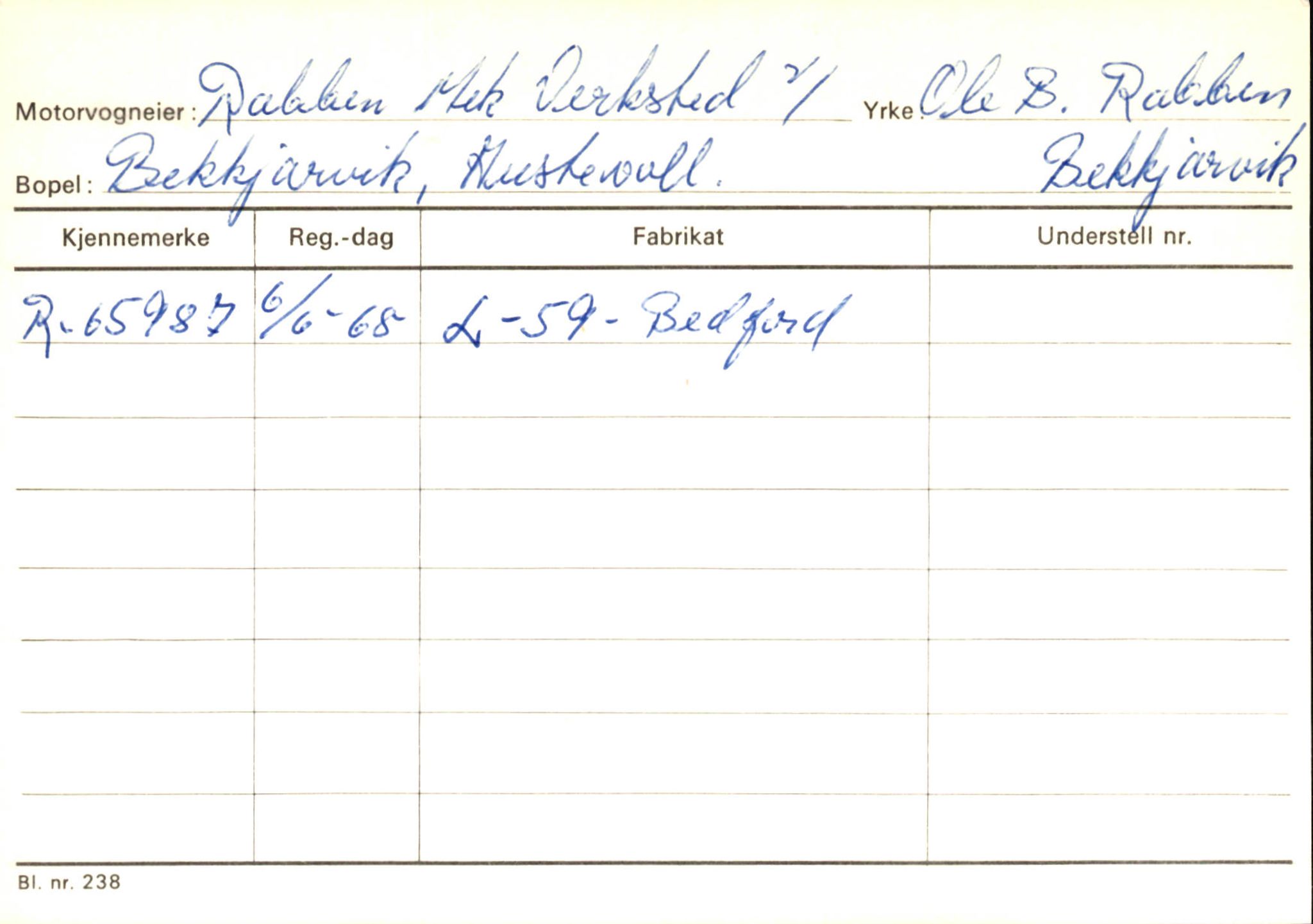 Statens vegvesen, Hordaland vegkontor, AV/SAB-A-5201/2/Ha/L0044: R-eierkort Q-R, 1920-1971, p. 40