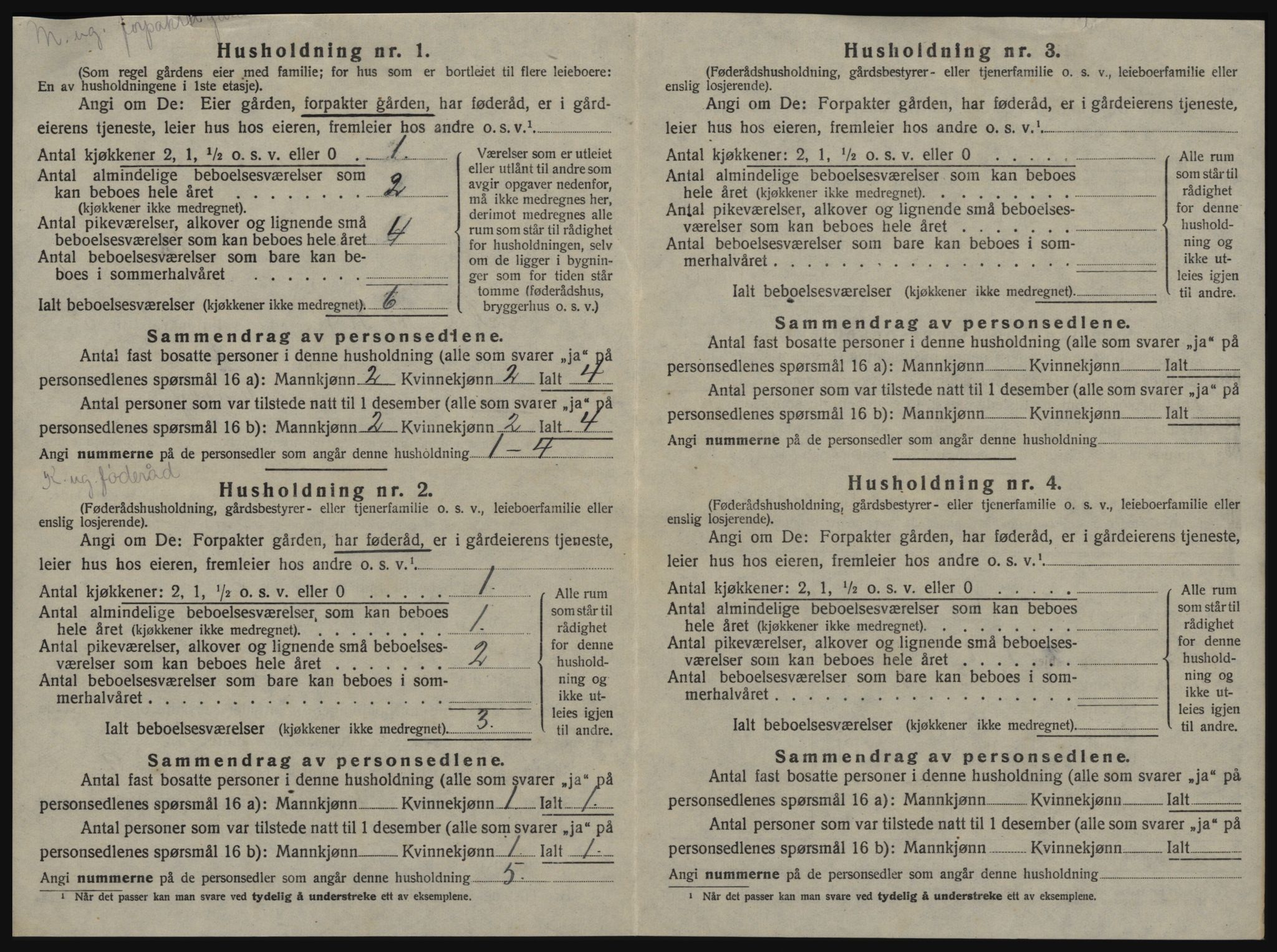 SAT, 1920 census for Nes (ST), 1920, p. 450