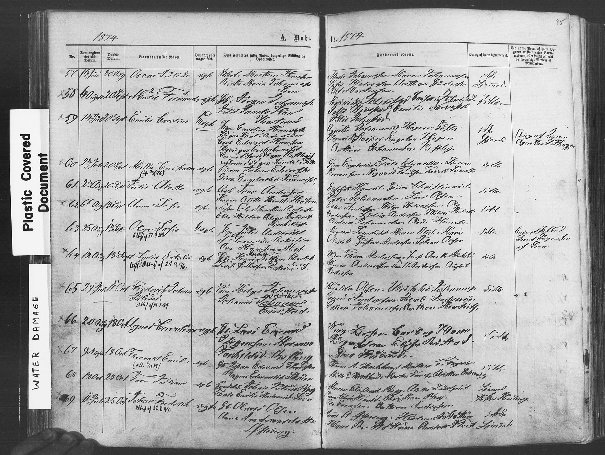 Vestby prestekontor Kirkebøker, AV/SAO-A-10893/F/Fa/L0008: Parish register (official) no. I 8, 1863-1877, p. 85