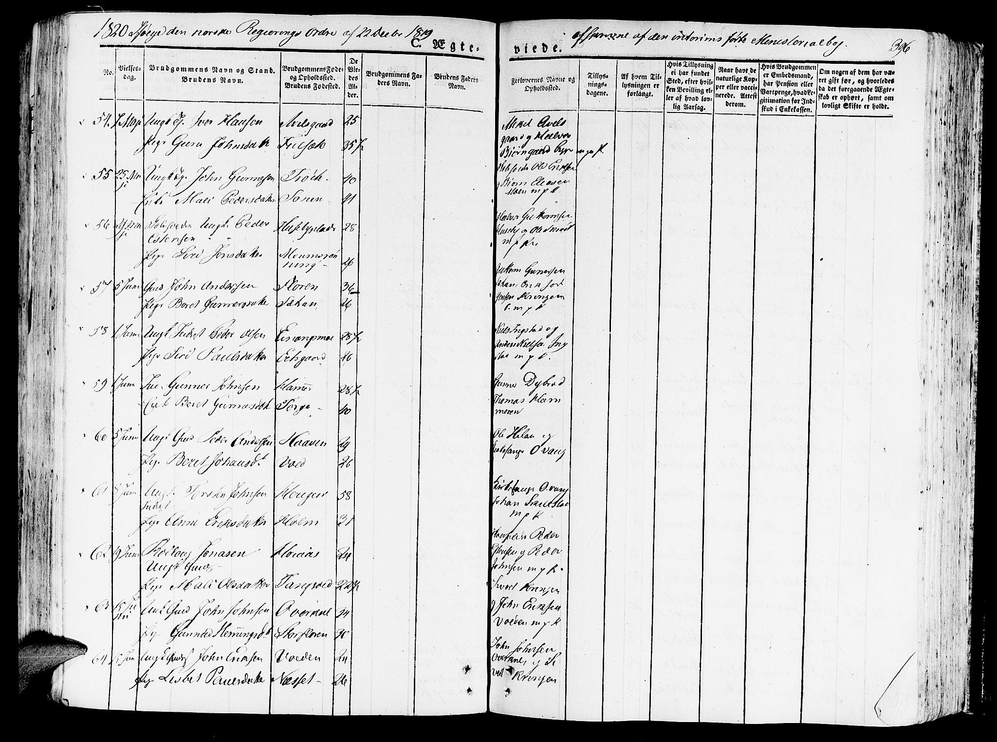 Ministerialprotokoller, klokkerbøker og fødselsregistre - Nord-Trøndelag, AV/SAT-A-1458/709/L0070: Parish register (official) no. 709A10, 1820-1832, p. 396