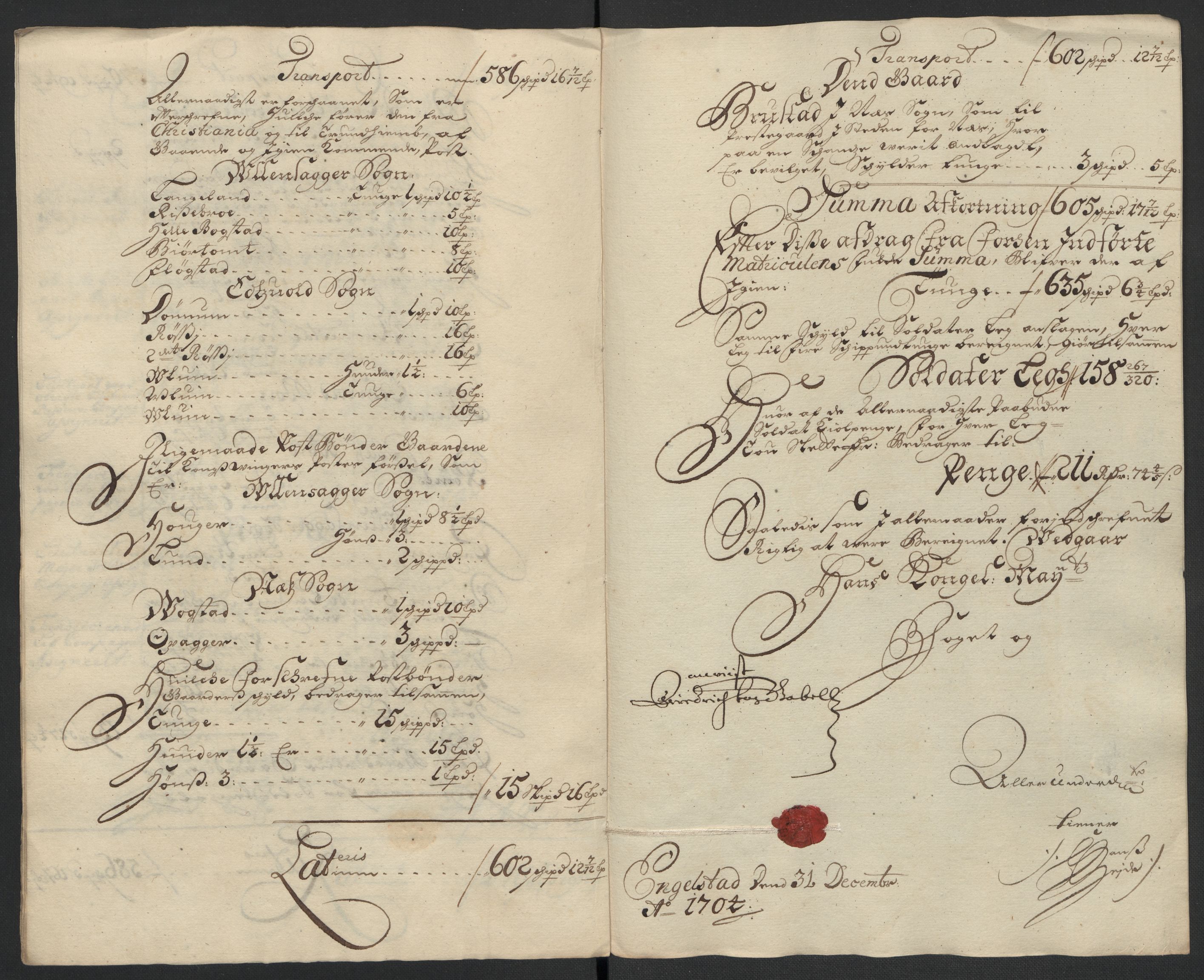 Rentekammeret inntil 1814, Reviderte regnskaper, Fogderegnskap, RA/EA-4092/R12/L0717: Fogderegnskap Øvre Romerike, 1704-1705, p. 202