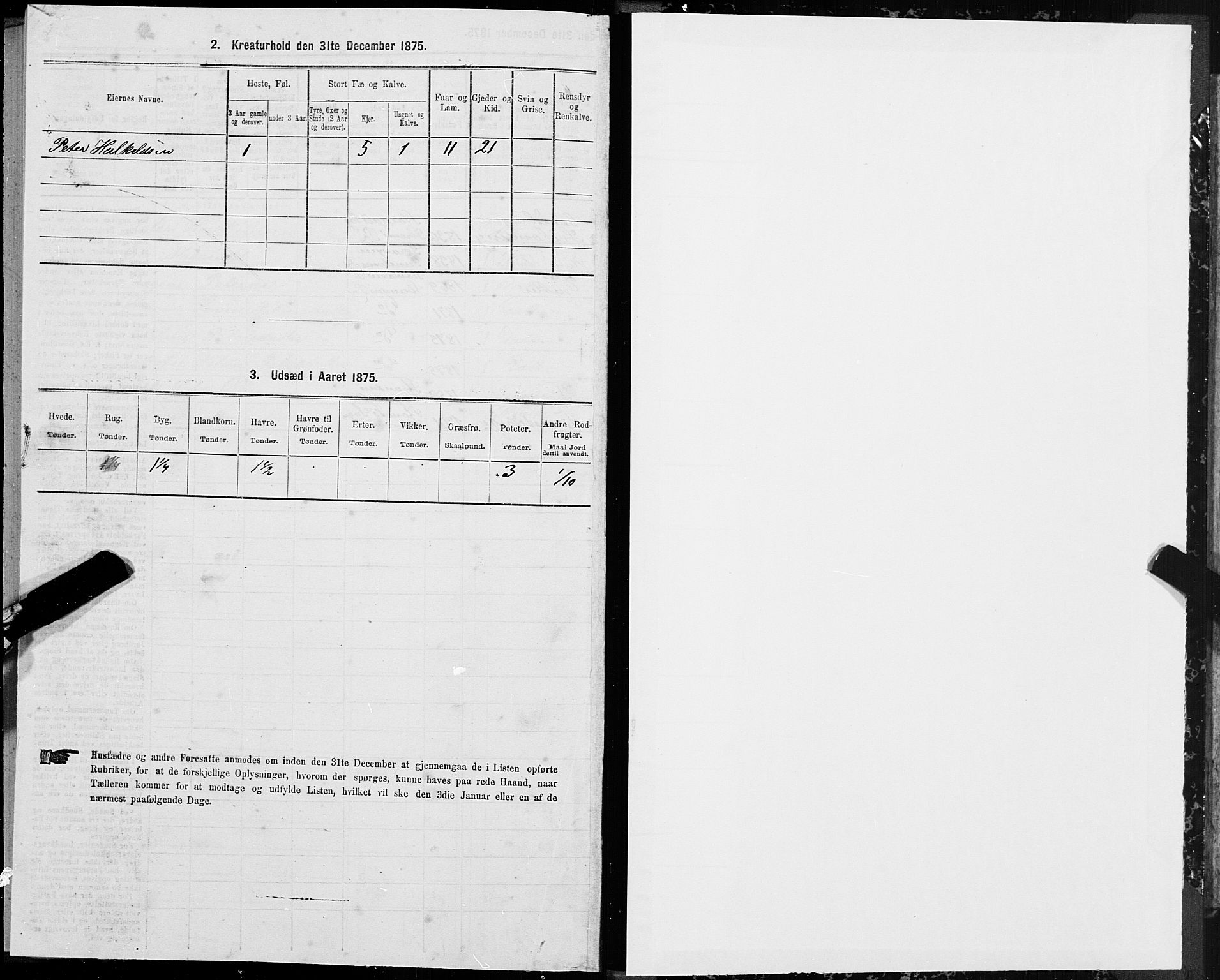 SAT, 1875 census for 1525P Stranda, 1875