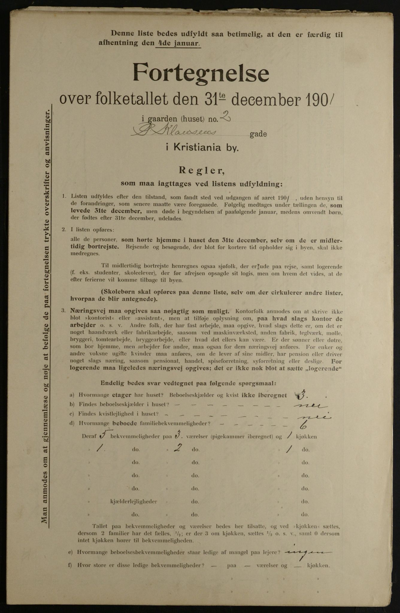 OBA, Municipal Census 1901 for Kristiania, 1901, p. 12081