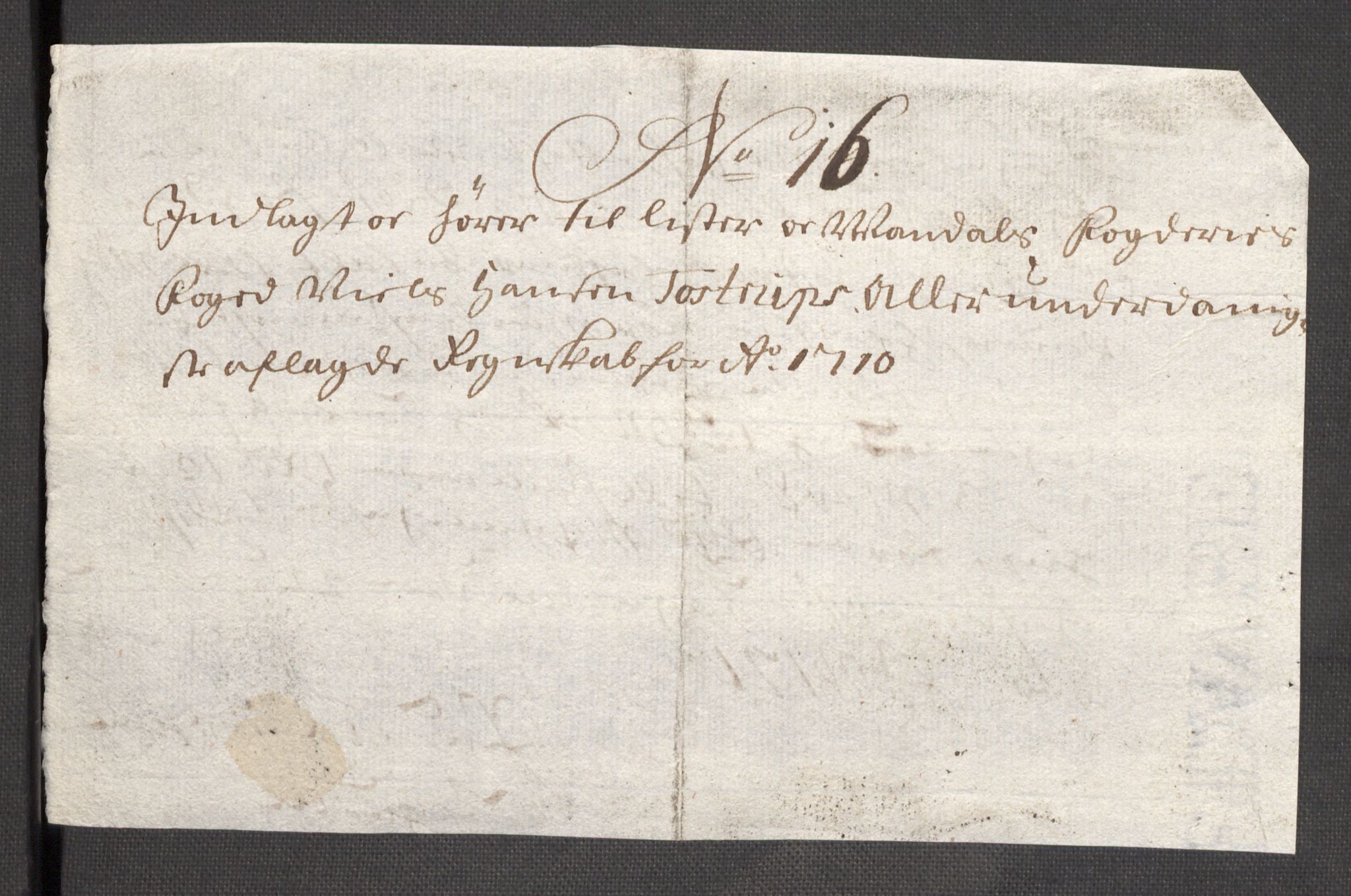 Rentekammeret inntil 1814, Reviderte regnskaper, Fogderegnskap, RA/EA-4092/R43/L2553: Fogderegnskap Lista og Mandal, 1710, p. 62