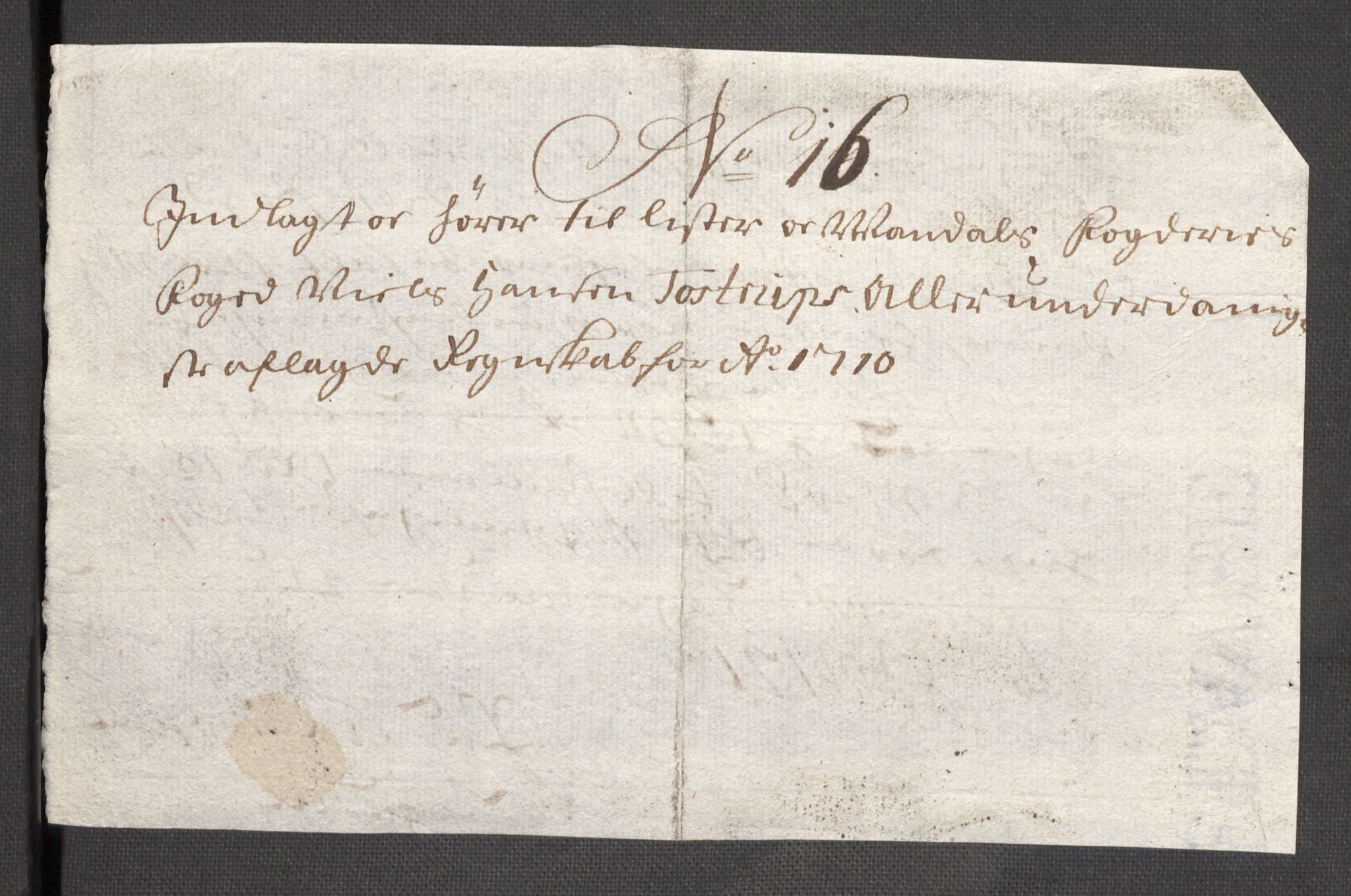 Rentekammeret inntil 1814, Reviderte regnskaper, Fogderegnskap, AV/RA-EA-4092/R43/L2553: Fogderegnskap Lista og Mandal, 1710, p. 62