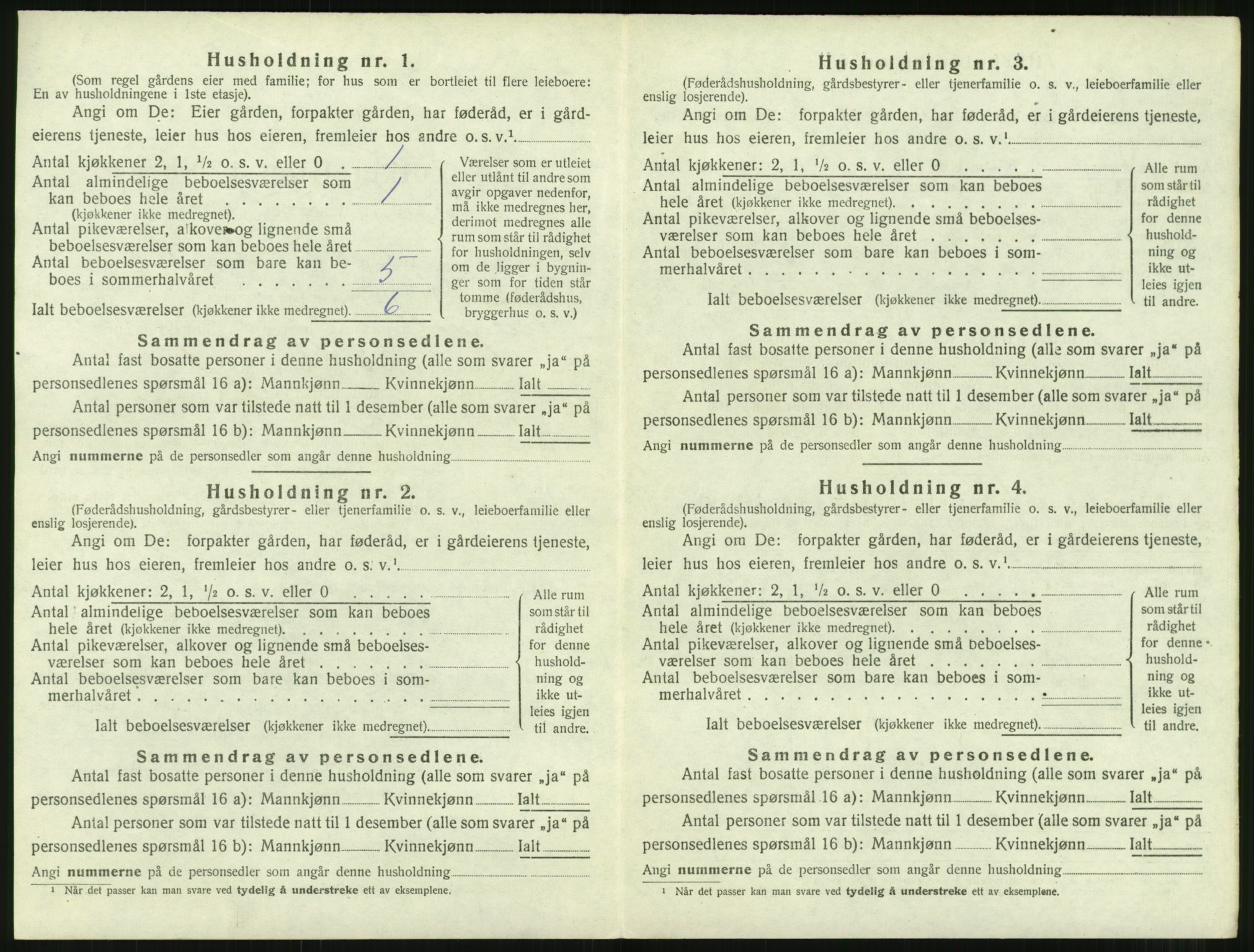 SAT, 1920 census for Tingvoll, 1920, p. 241