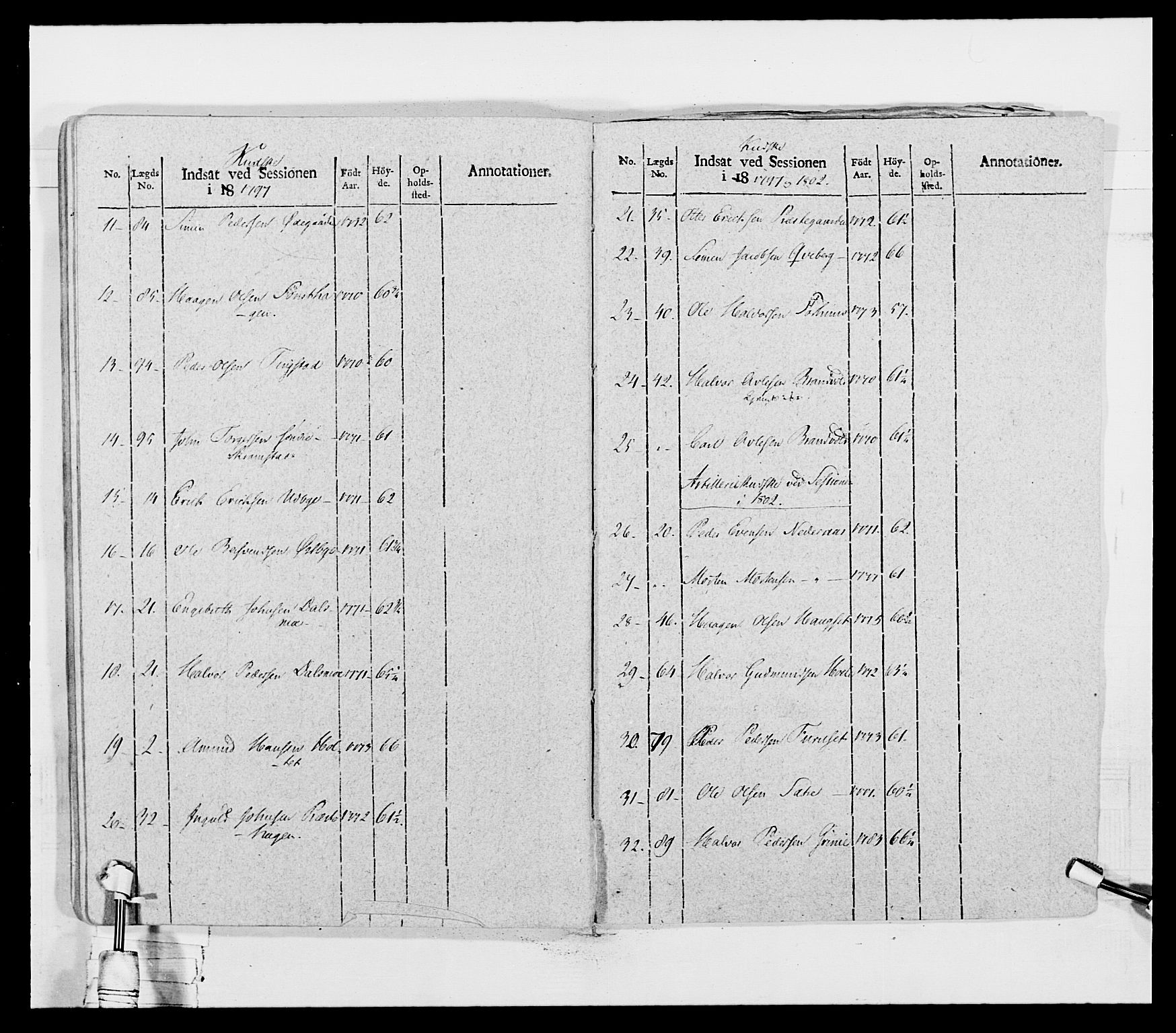 Generalitets- og kommissariatskollegiet, Det kongelige norske kommissariatskollegium, AV/RA-EA-5420/E/Eh/L0027: Skiløperkompaniene, 1812-1832, p. 190